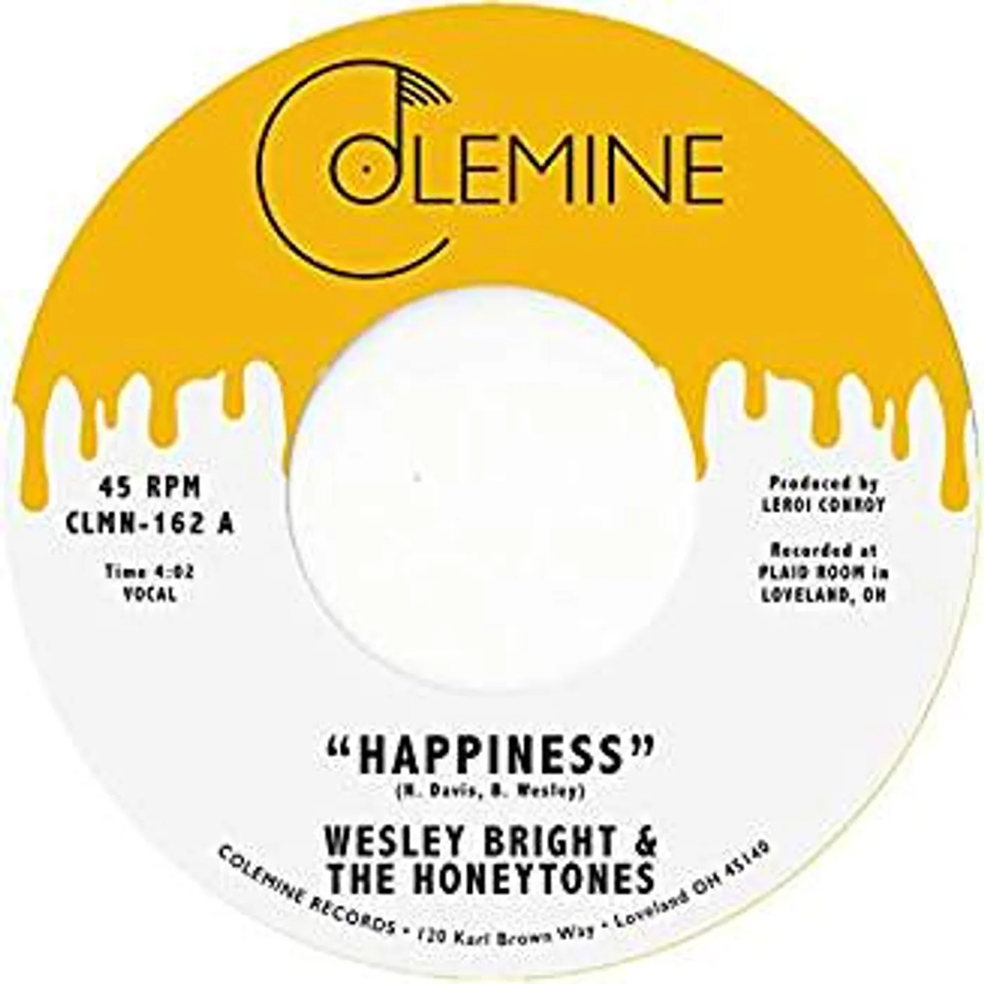 Wesley Bright and the Honeytones Happiness Vinyl Record