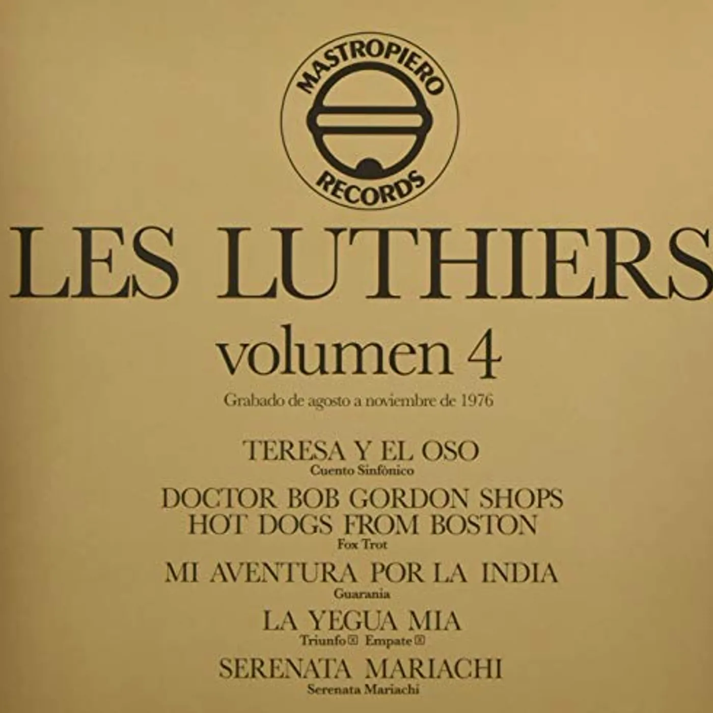LES LUTHIERS VOLUMEN 4 Vinyl Record
