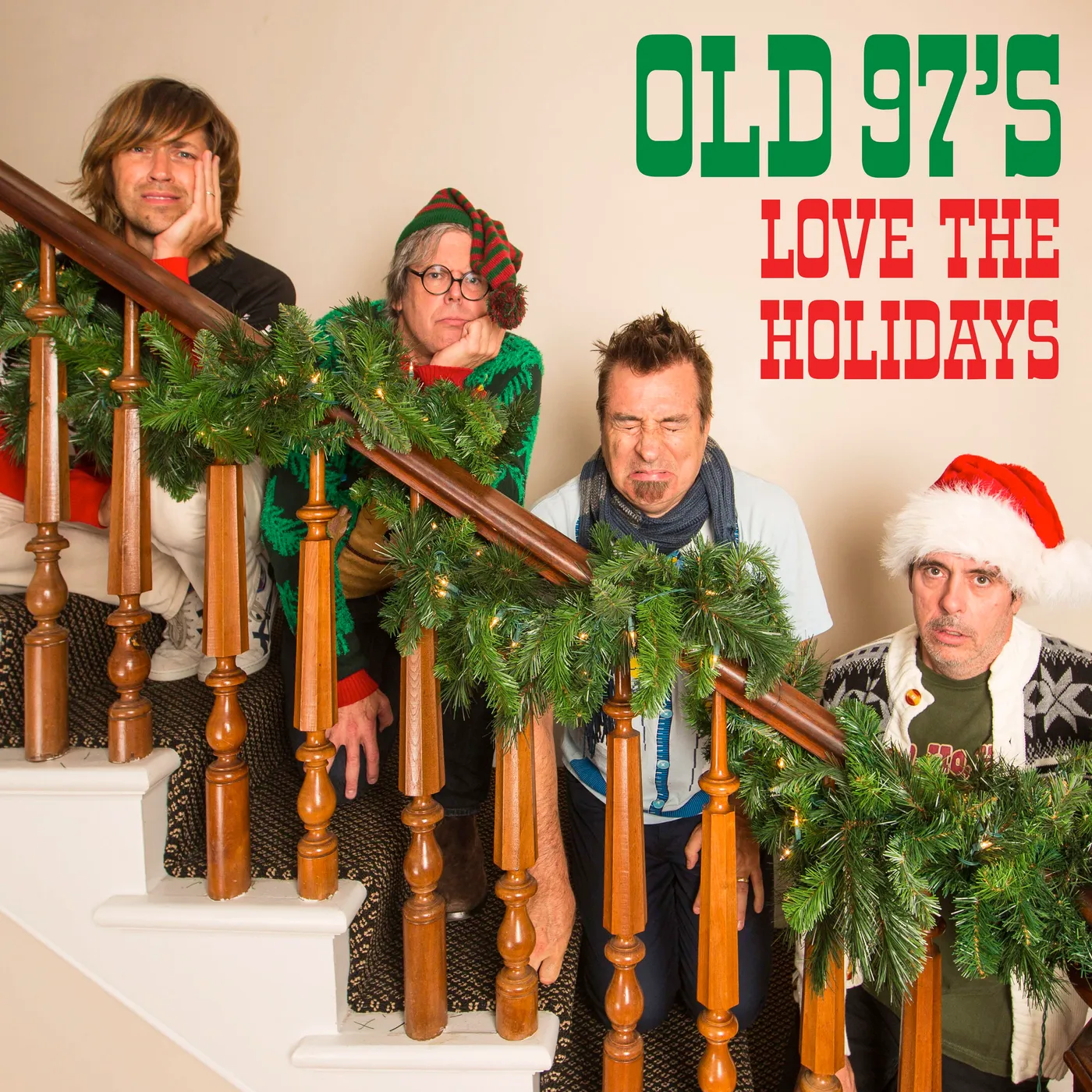 Old 97's LOVE THE HOLIDAYS - Limited Edition Red & White Colored Vinyl Record