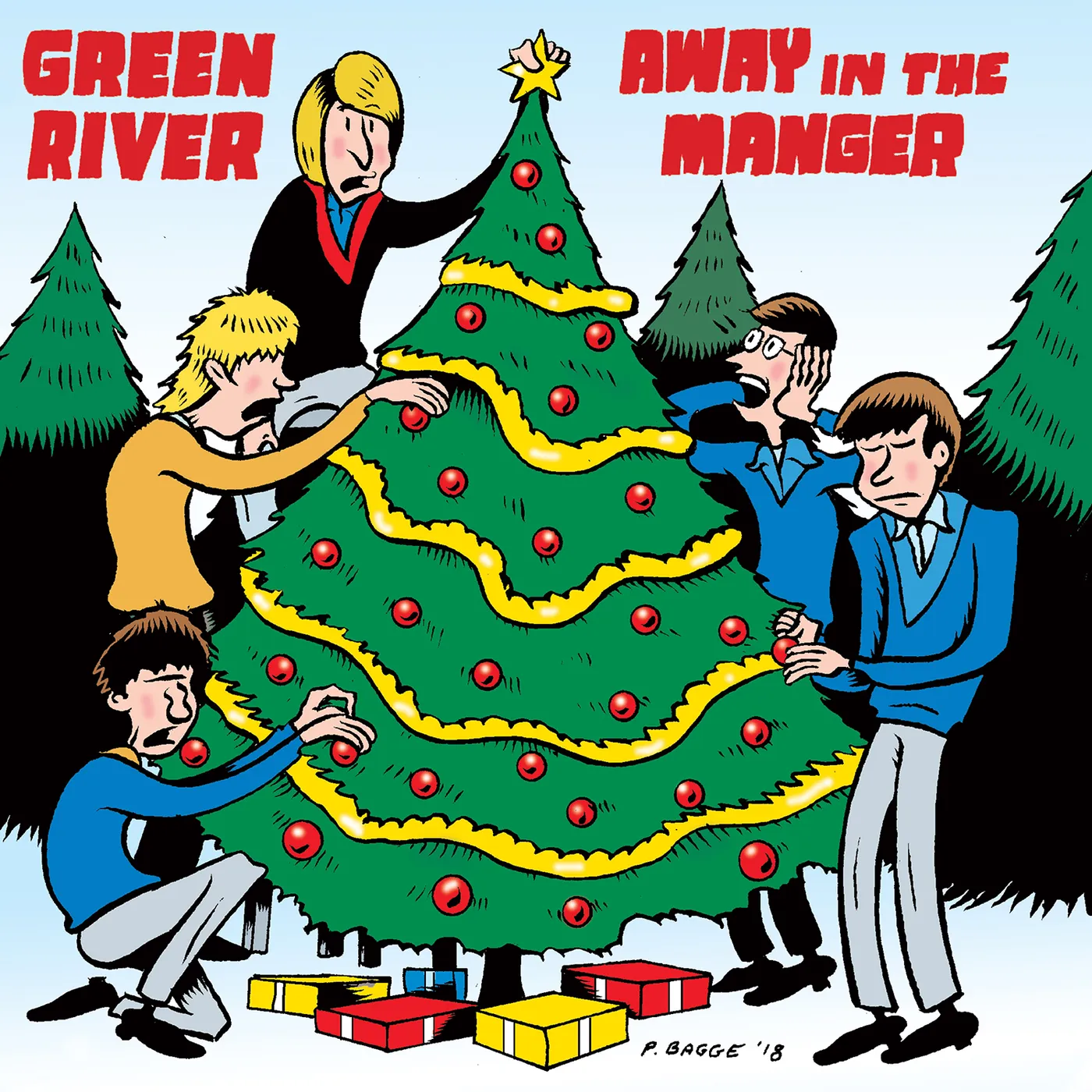 Green River & U-Men AWAY IN A MANGER / BLUE CHRISTMAS Vinyl Record