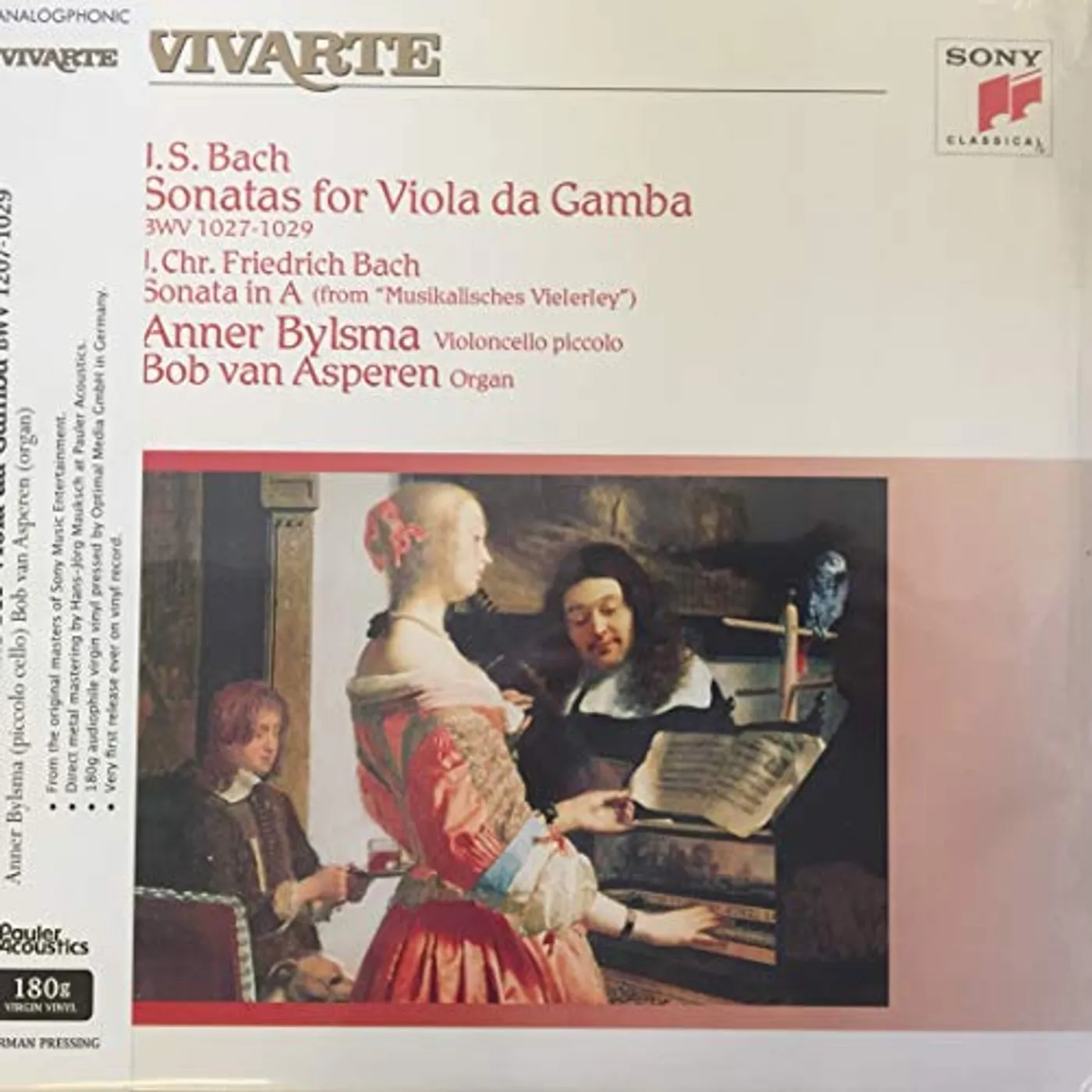Anner Bylsma & Bob Van Asperen SONATAS FOR VIOLA DA GAMBA & SONATA IN A Vinyl Record