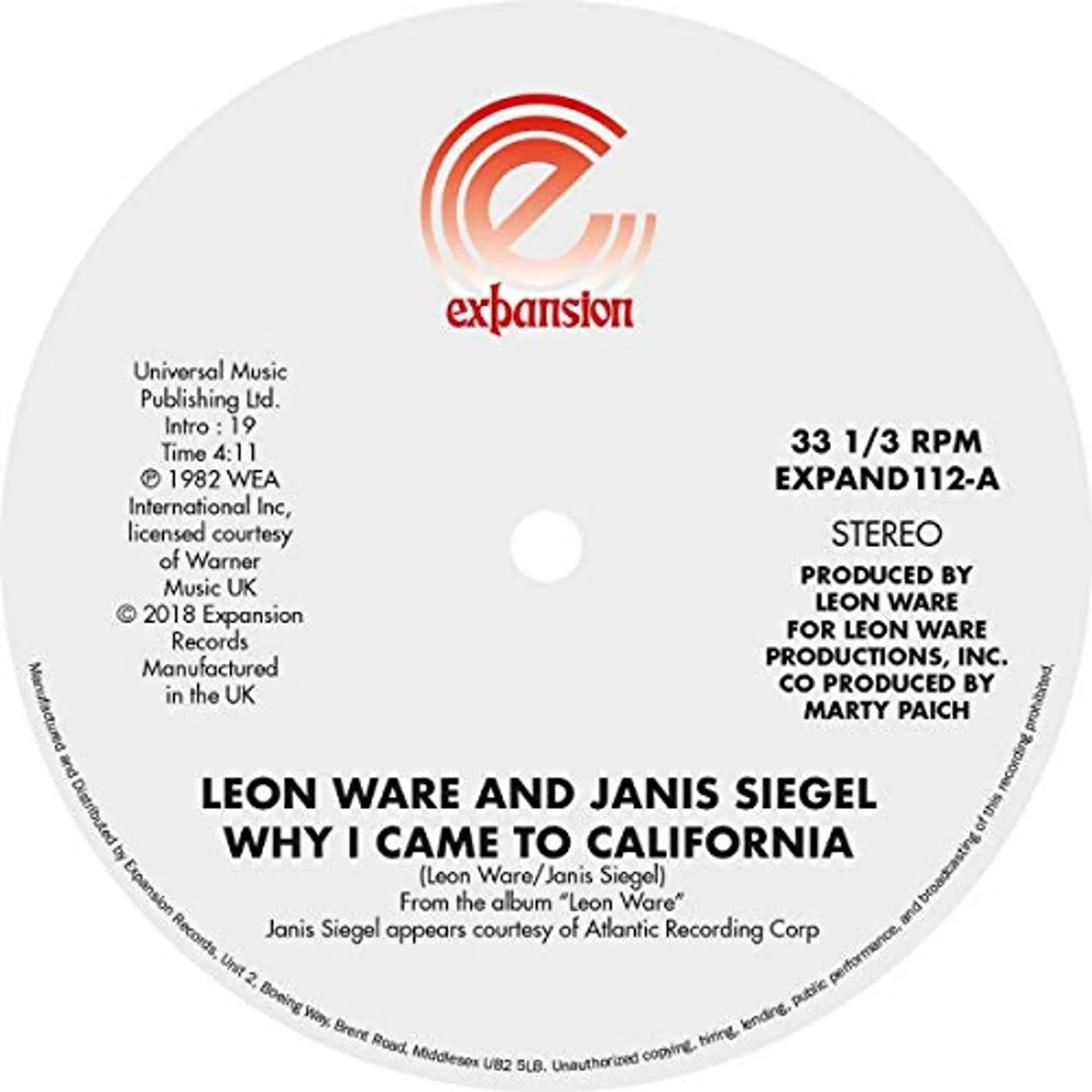 Leon Ware WHY I CAME TO CALIFORNIA / CAN I TOUCH YOU THERE Vinyl Record