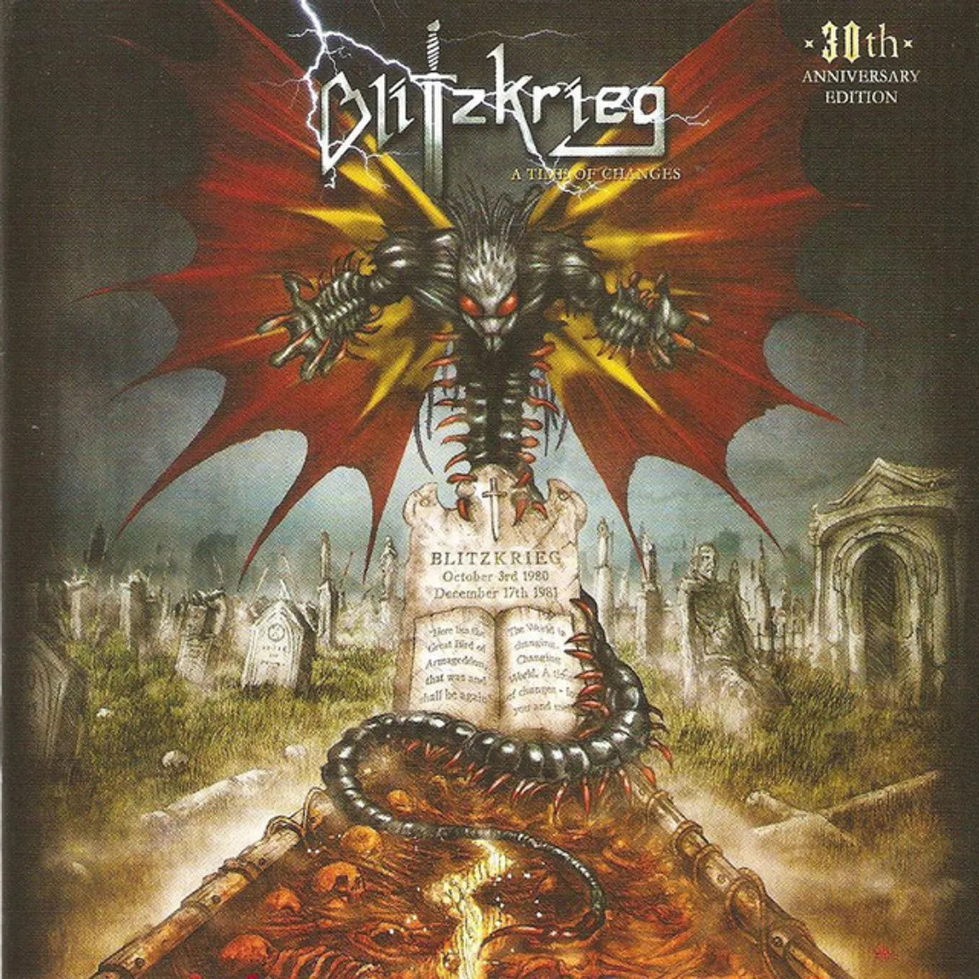 Blitzkrieg TIME OF CHANGES (30TH ANNIVERSARY EDITION / GOLD VINYL) Vinyl Record