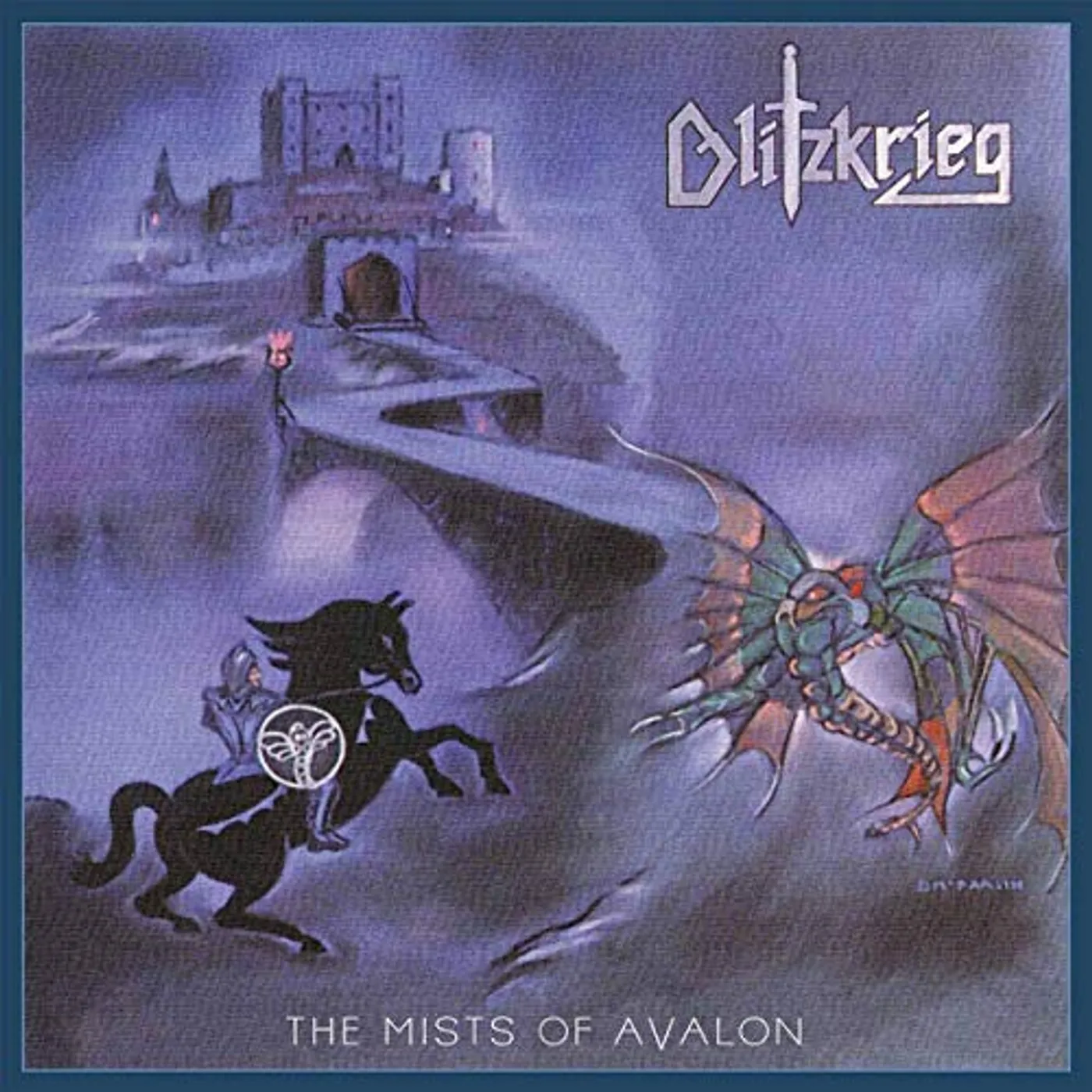 Blitzkrieg MISTS OF AVALON (BLUE VINYL) Vinyl Record
