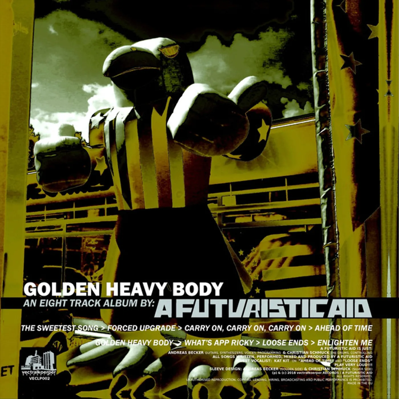 A Futuristic Aid Golden Heavy Body Vinyl Record