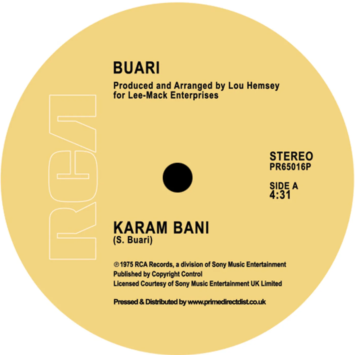 Buari KARAM BANI / YE KOABA Vinyl Record