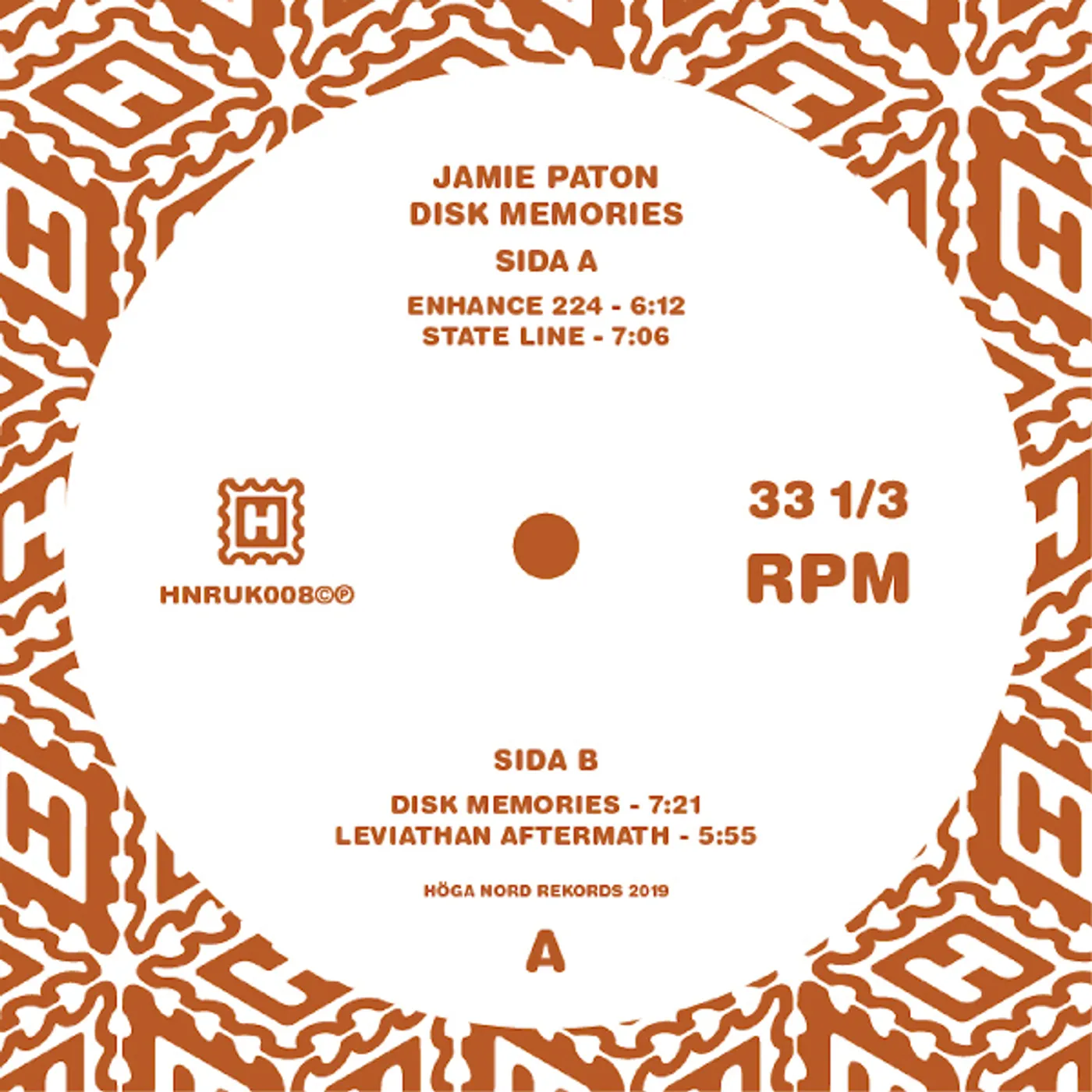 Jamie Paton Disk Memories Vinyl Record