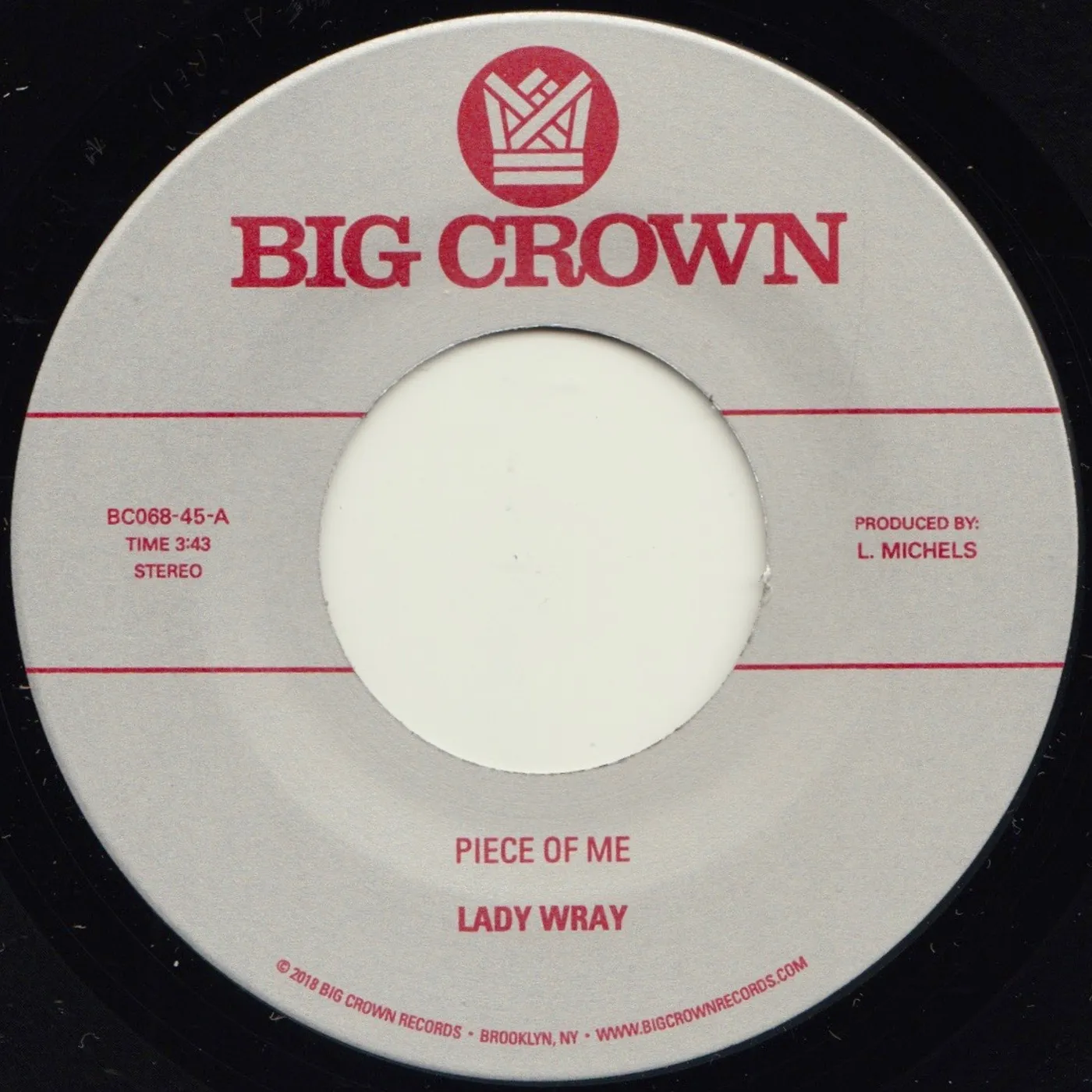 Lady Wray PIECE OF ME / COME ON IN Vinyl Record