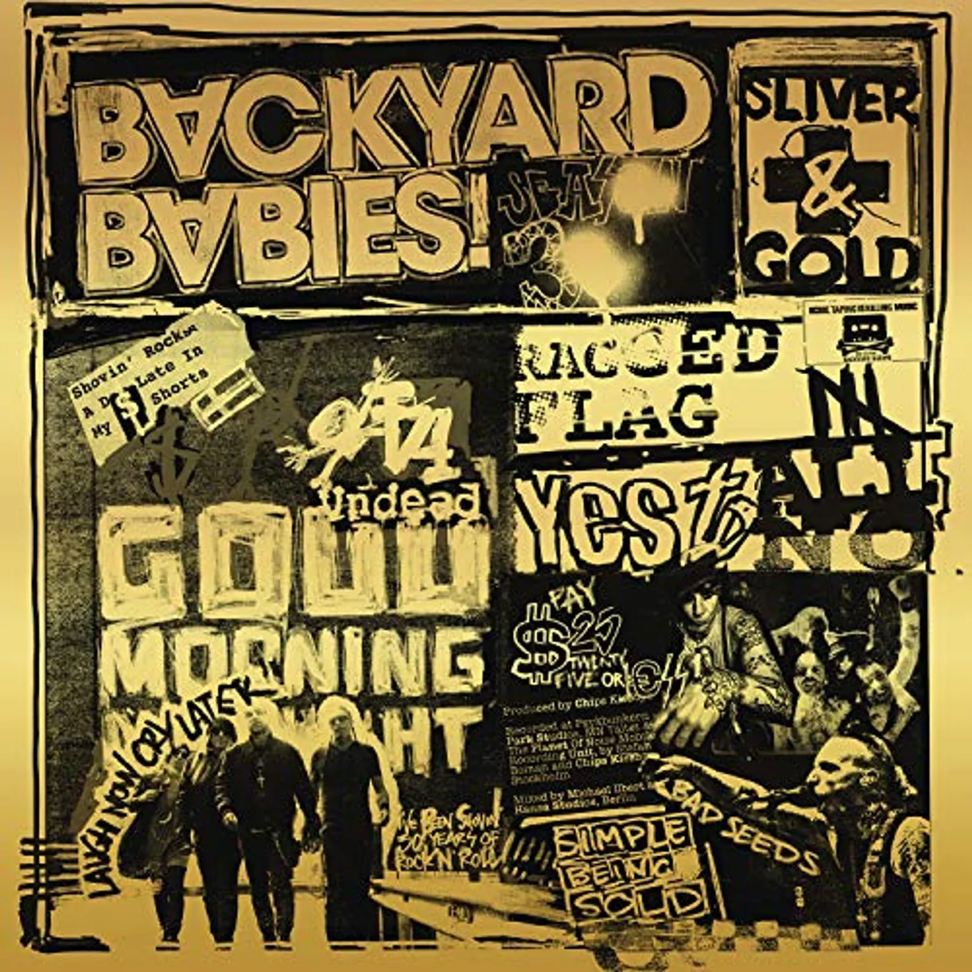 Backyard Babies Sliver And Gold Vinyl Record