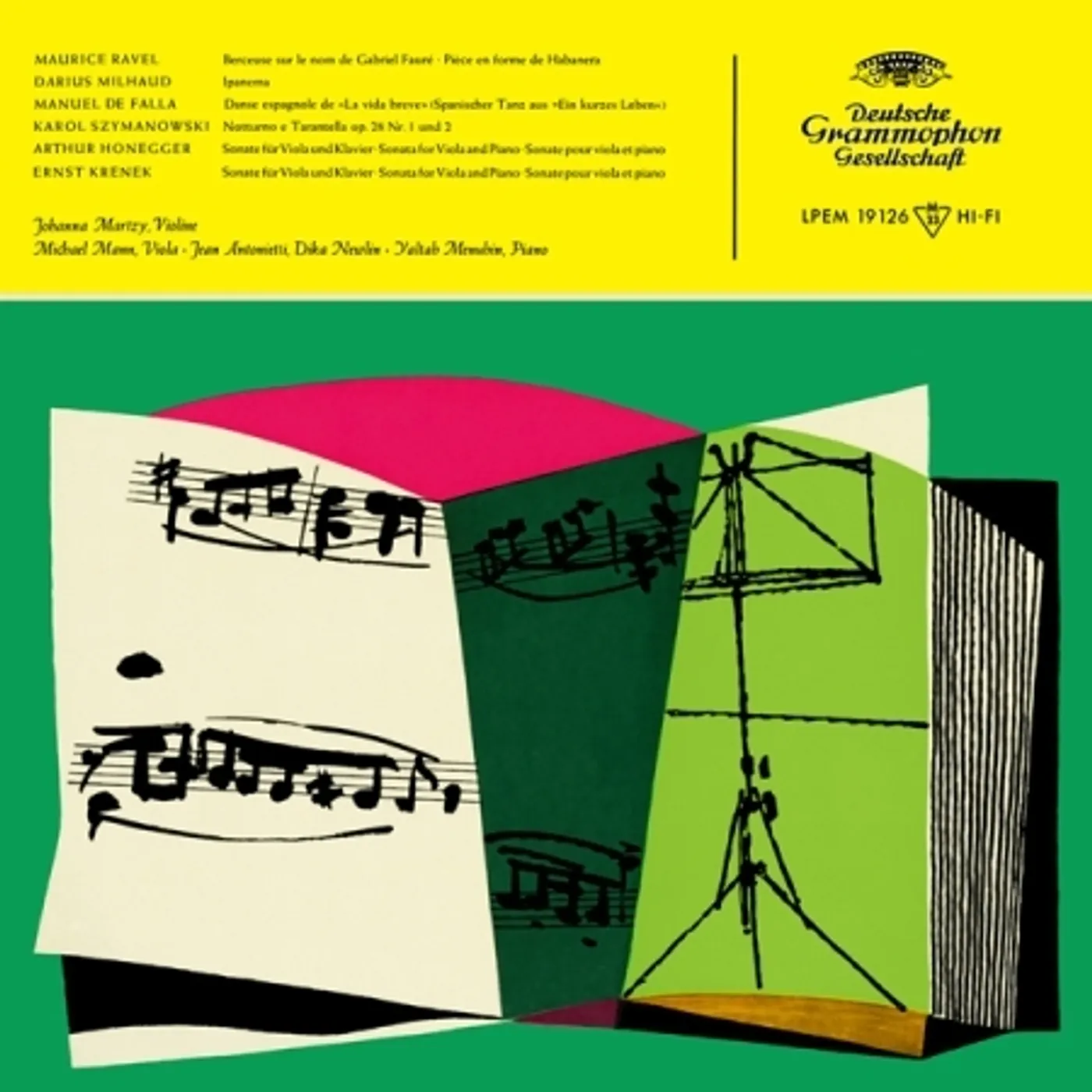 Johanna Martzy WORKS BY RAVEL MILHAUD DE FALLA SZYMANOWSKI Vinyl Record