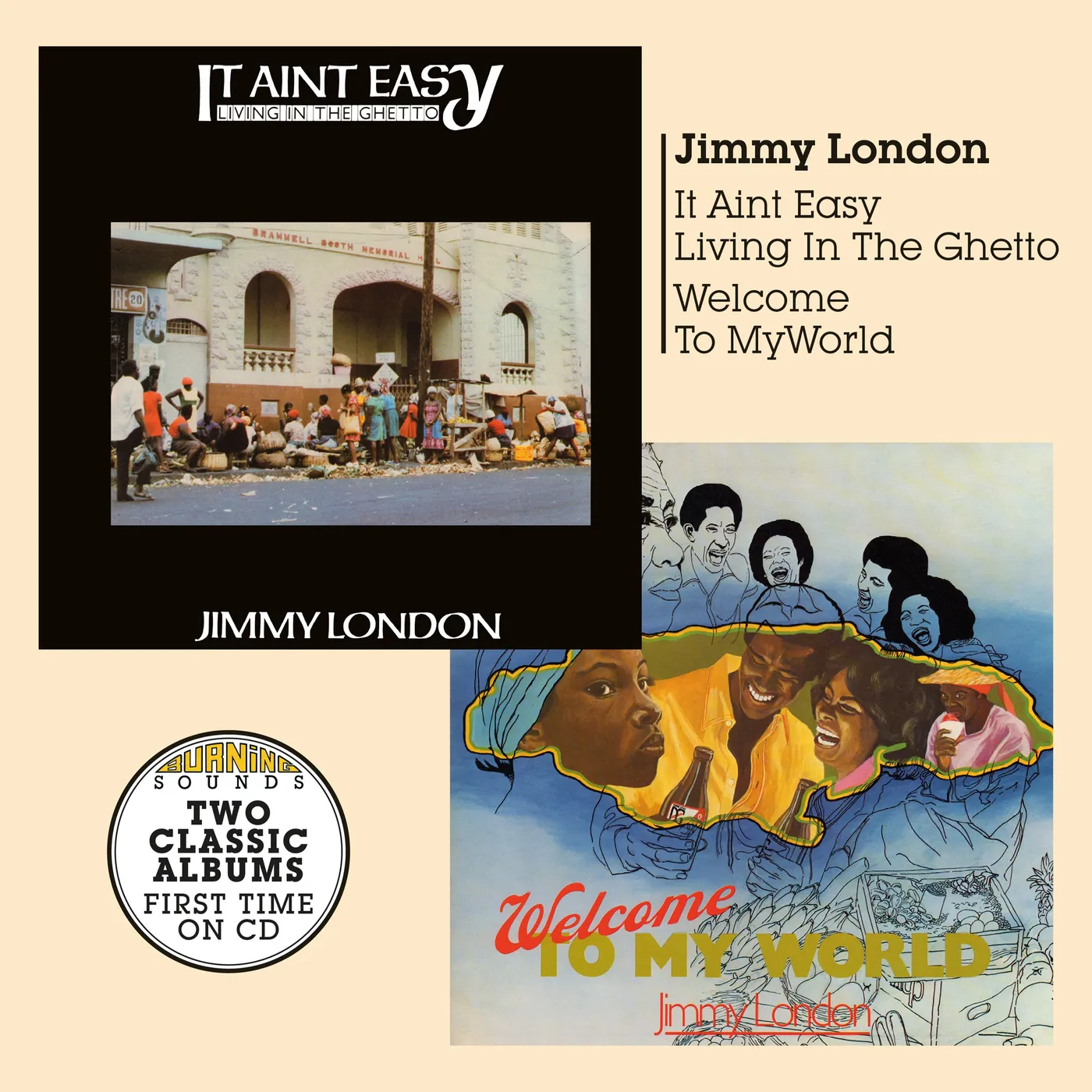 Jimmy London WELCOME TO MY WORLD + IT AIN'T EASY LIVING IN THE CD