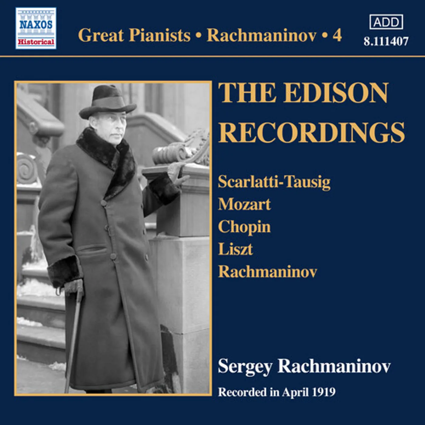 Sergei Rachmaninov EDISON RECORDINGS CD