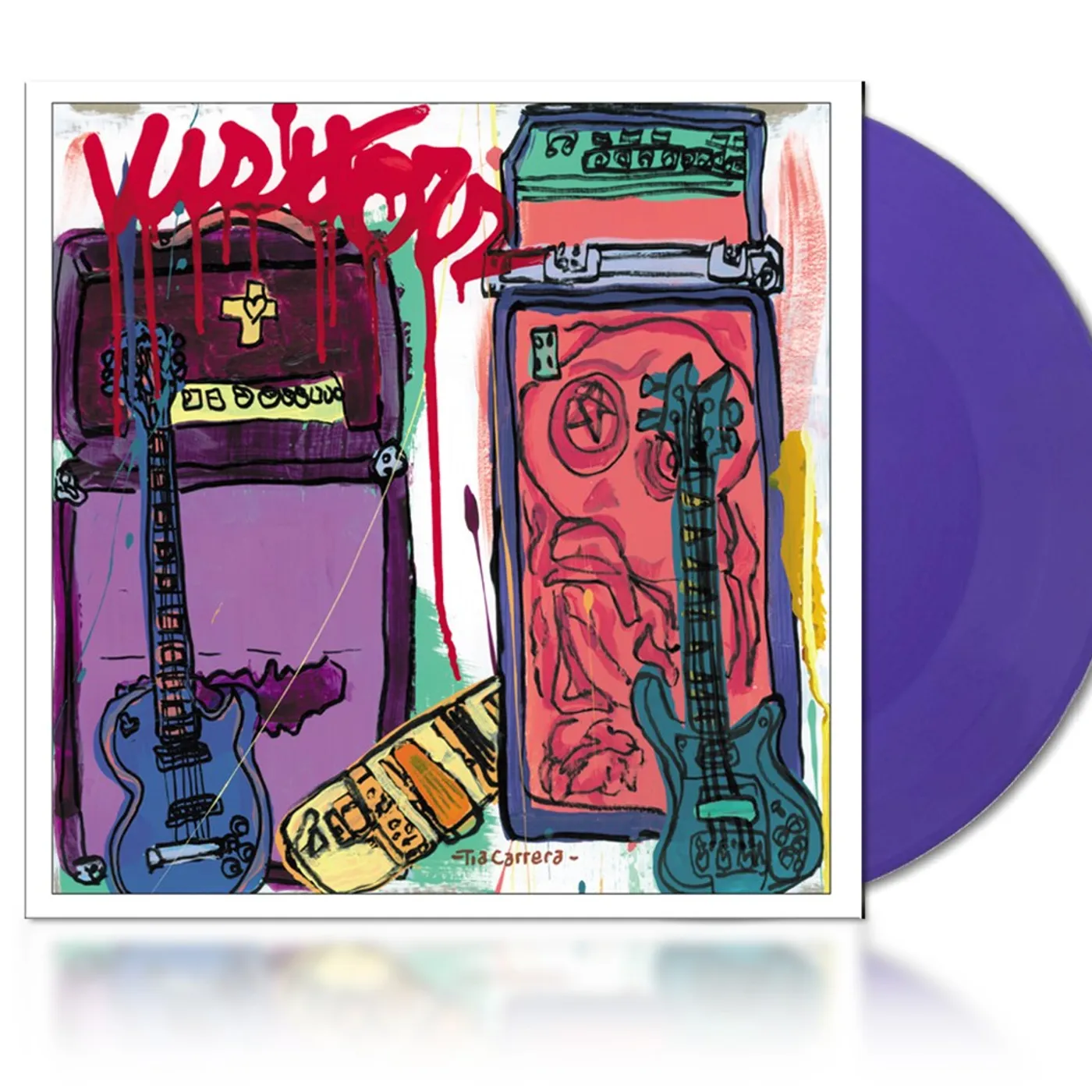 Tia Carrera Visitors / Early Purple Vinyl Record