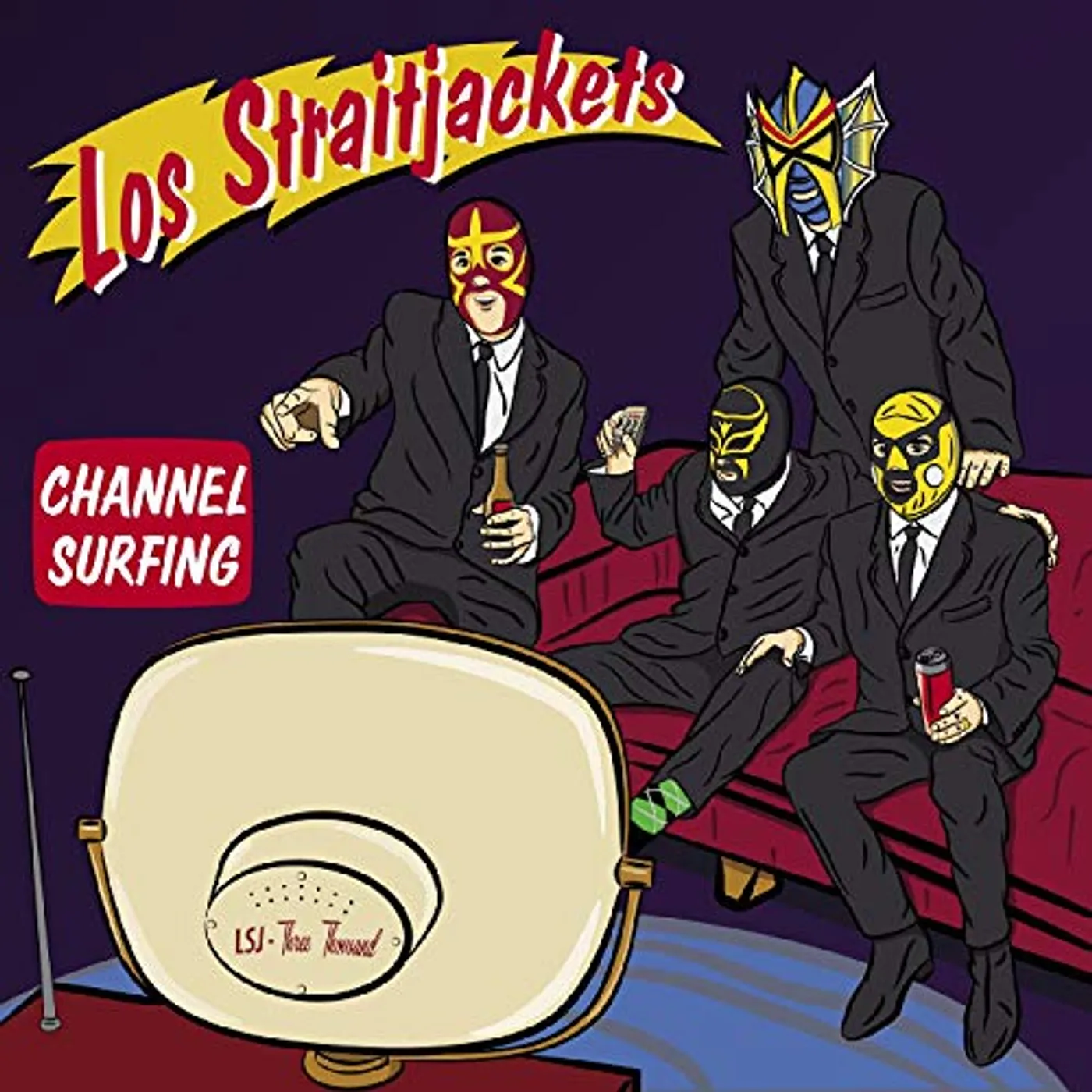 Los Straitjackets CHANNEL SURFING (DL  CARD) Vinyl Record
