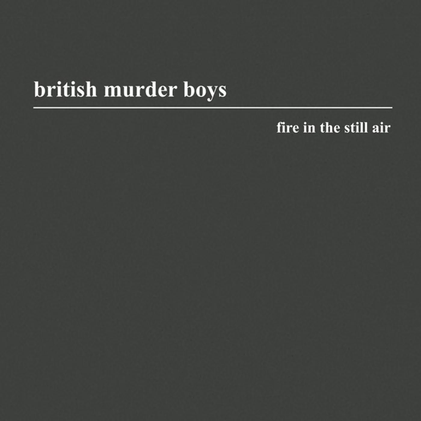 British Murder Boys FIRE IN THE STILL AIR CD