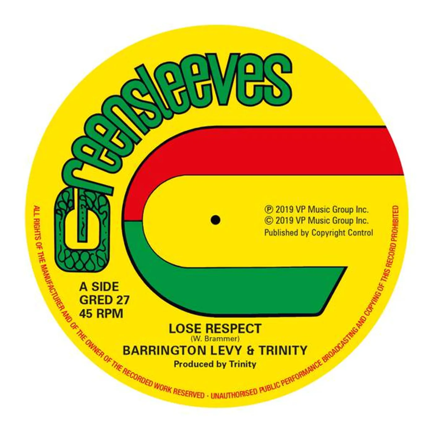 Barrington Levy & Trinity LOSE RESPECT Vinyl Record - UK Release