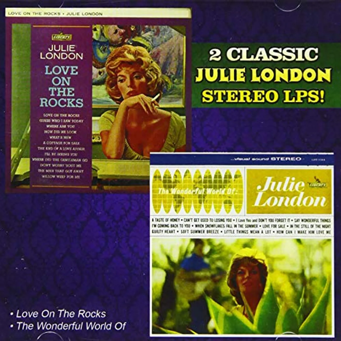 Julie London LOVE ON THE ROCKS / WONDERFUL WORLD OF CD
