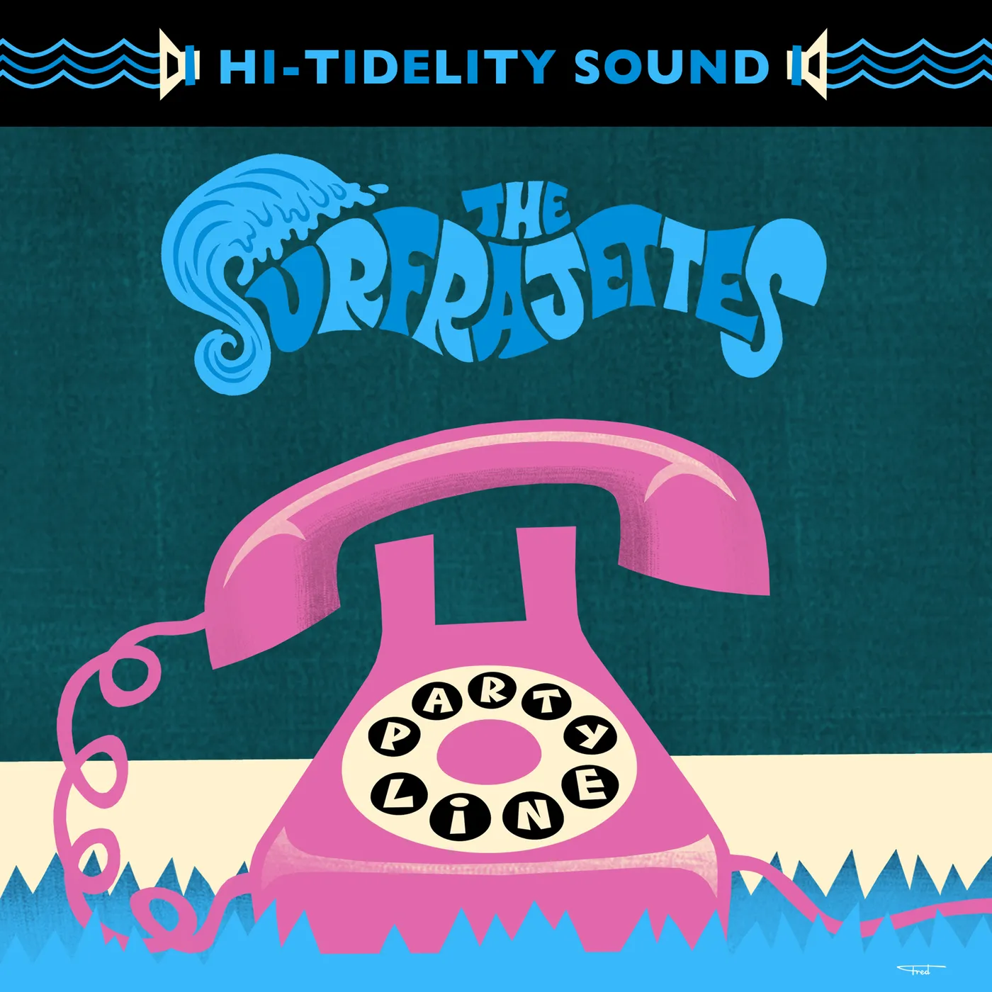The Surfrajettes Party Line / Toxic Vinyl Record