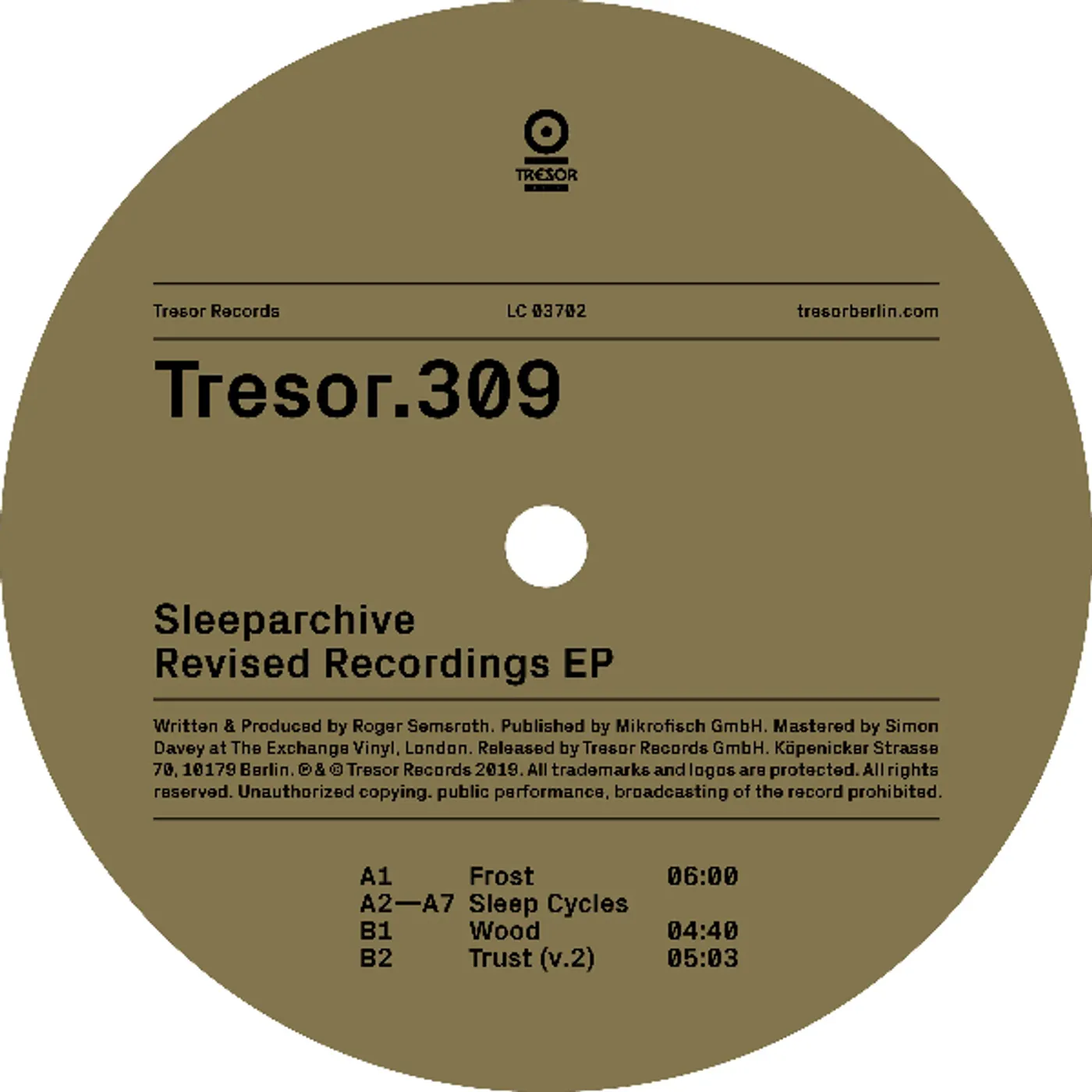 Sleeparchive Revised Recordings Vinyl Record