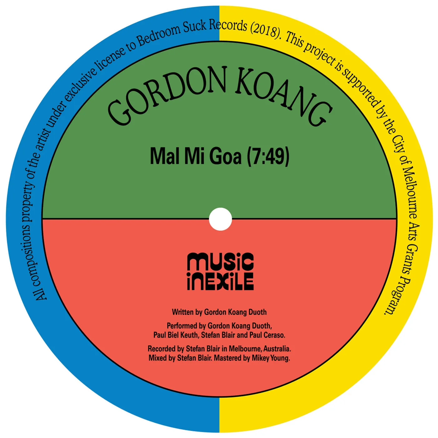 Gordon Koang MAL MI GOA / SALAAM Vinyl Record