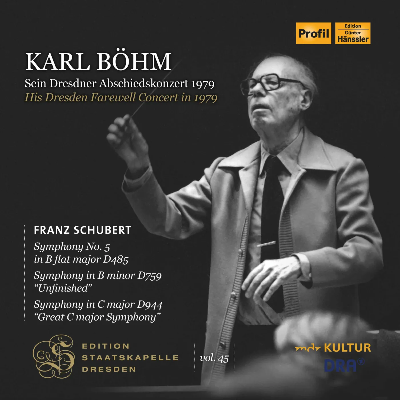 EDITION STAATSKAPELLE DRESDEN, VOL. 45 - SCHUBERT CD