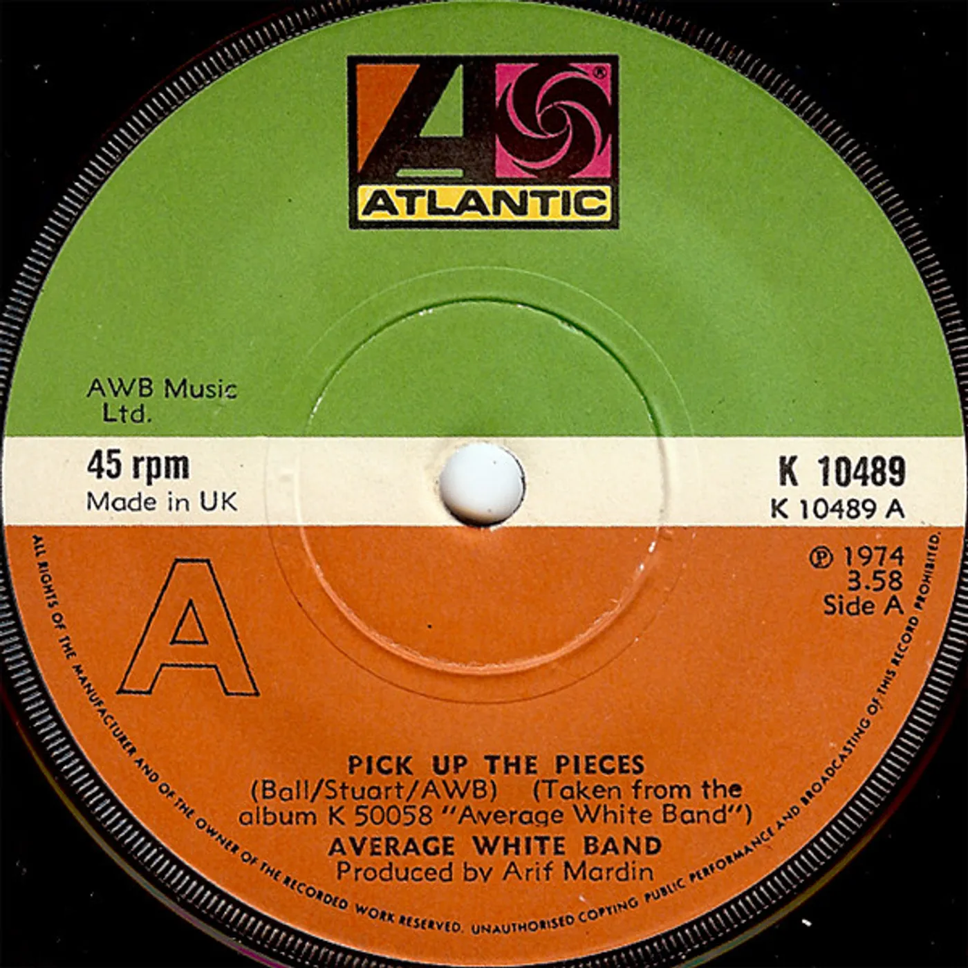 Average White Band Pick Up The Pieces Vinyl Record