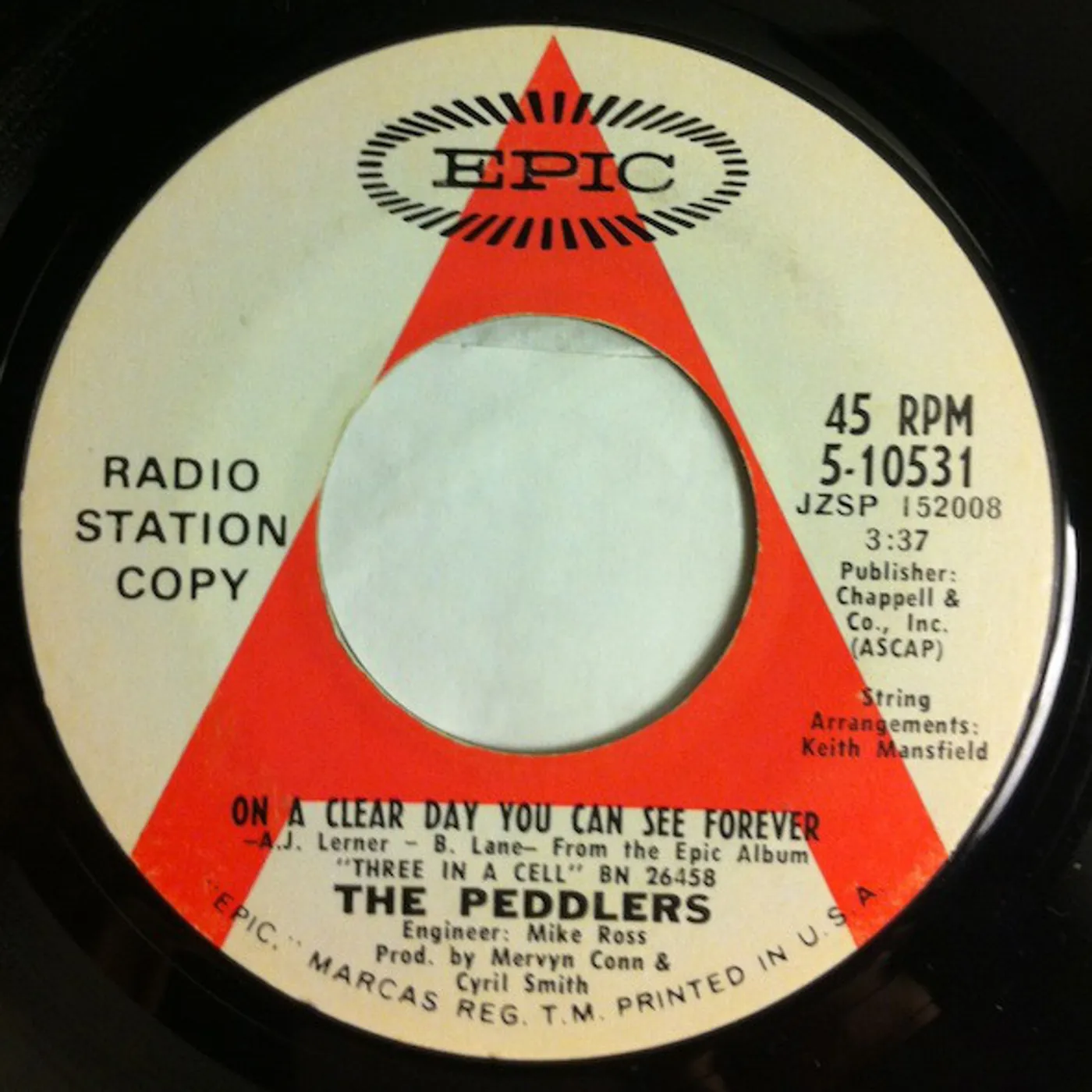 The Peddlers ON A CLEAR DAY YOU CAN SEE FOREVER Vinyl Record