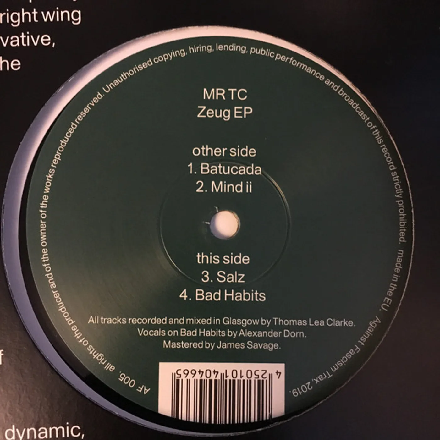 MR TC ZEUG Vinyl Record