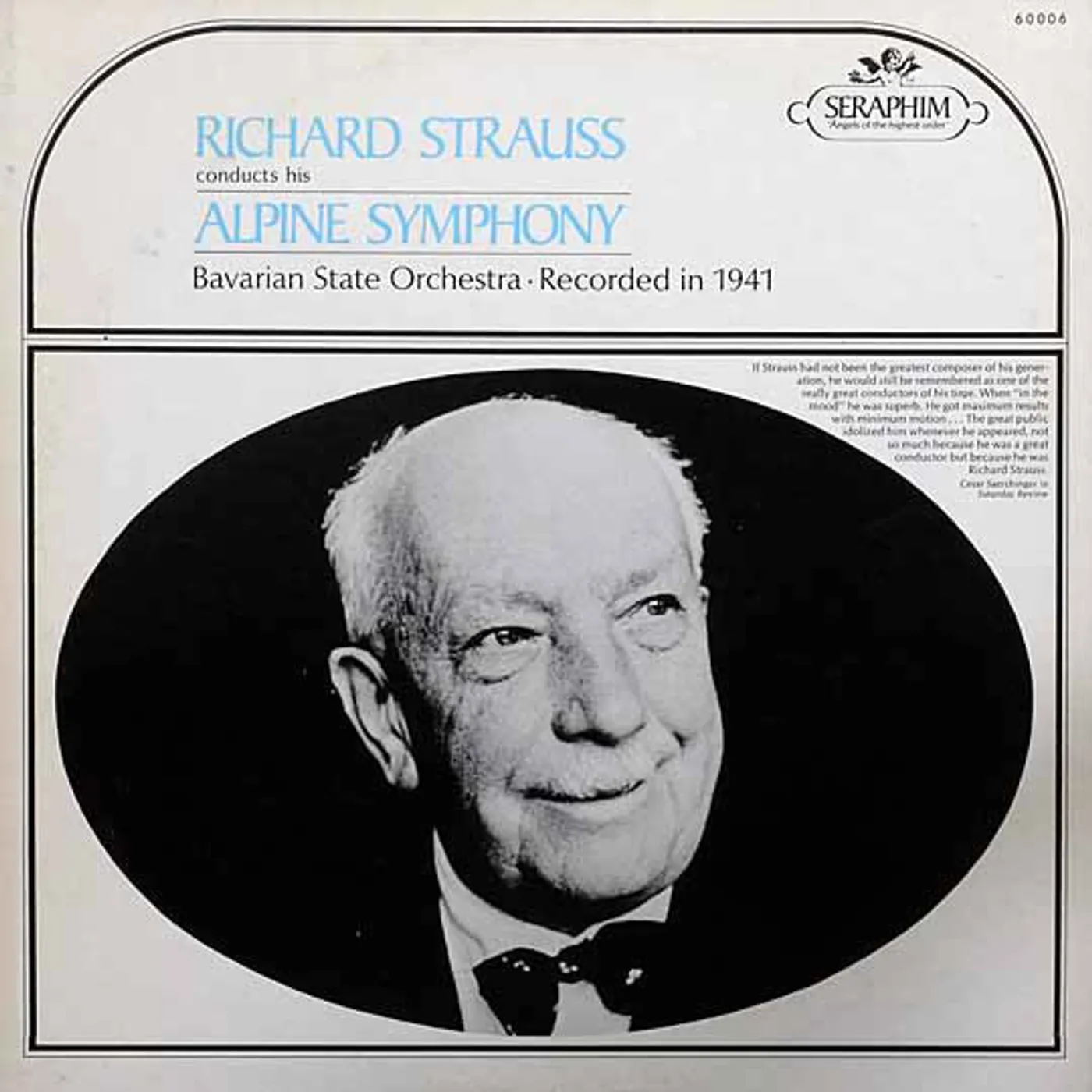 Strauss ALPINE SYMPHONY Vinyl Record