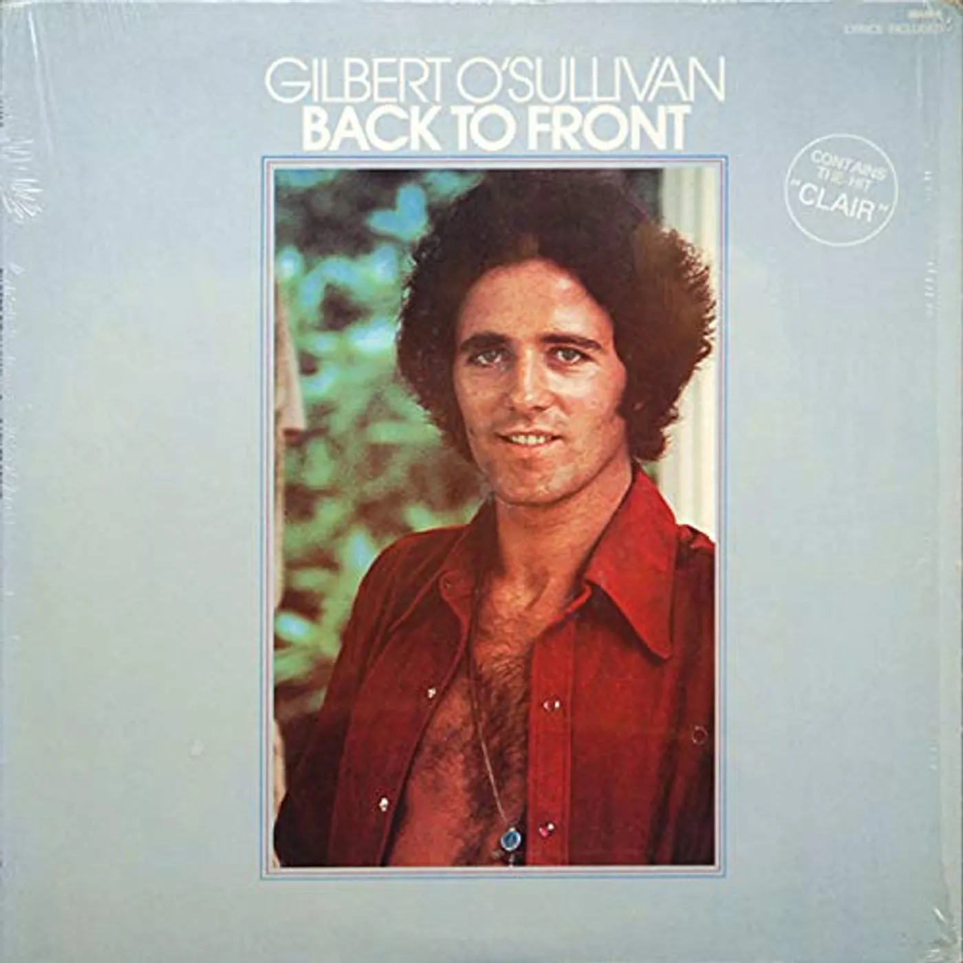 Gilbert O'Sullivan Back to Front Vinyl Record