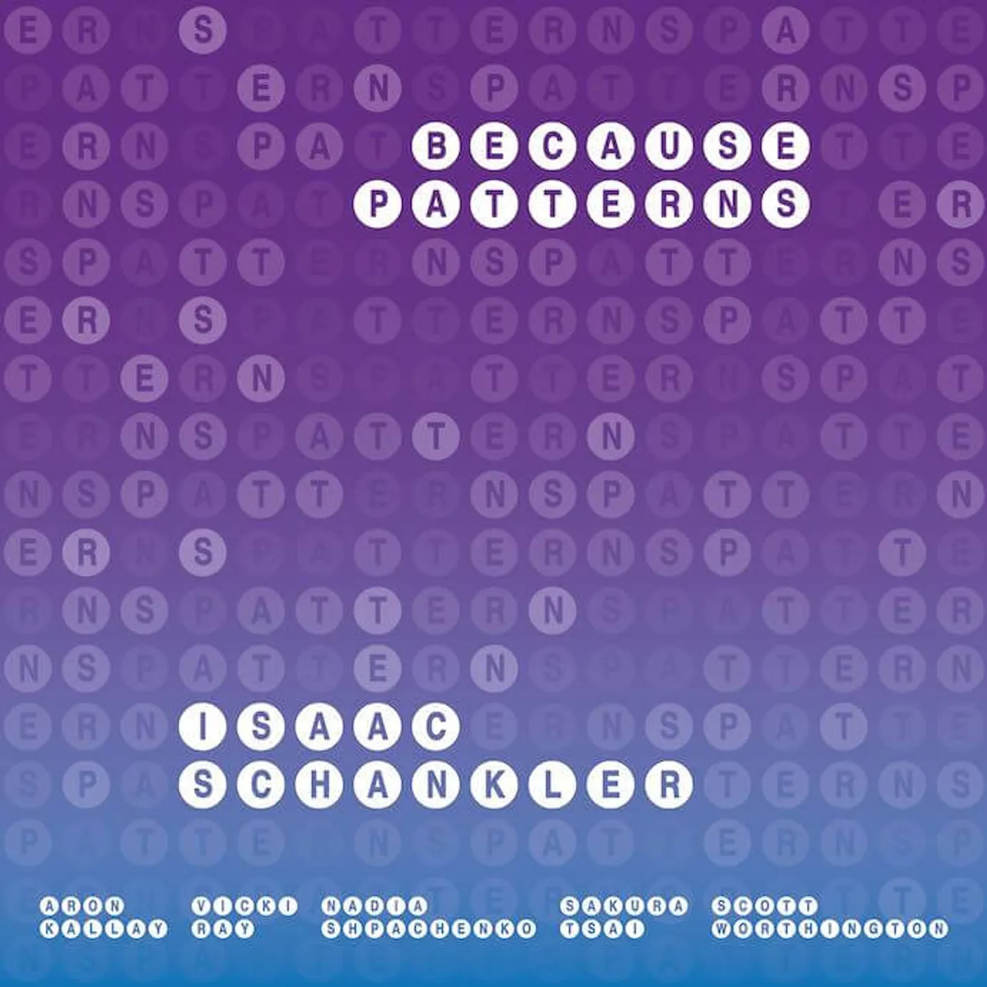 Isaac Schankler BECAUSE PATTERNS Vinyl Record