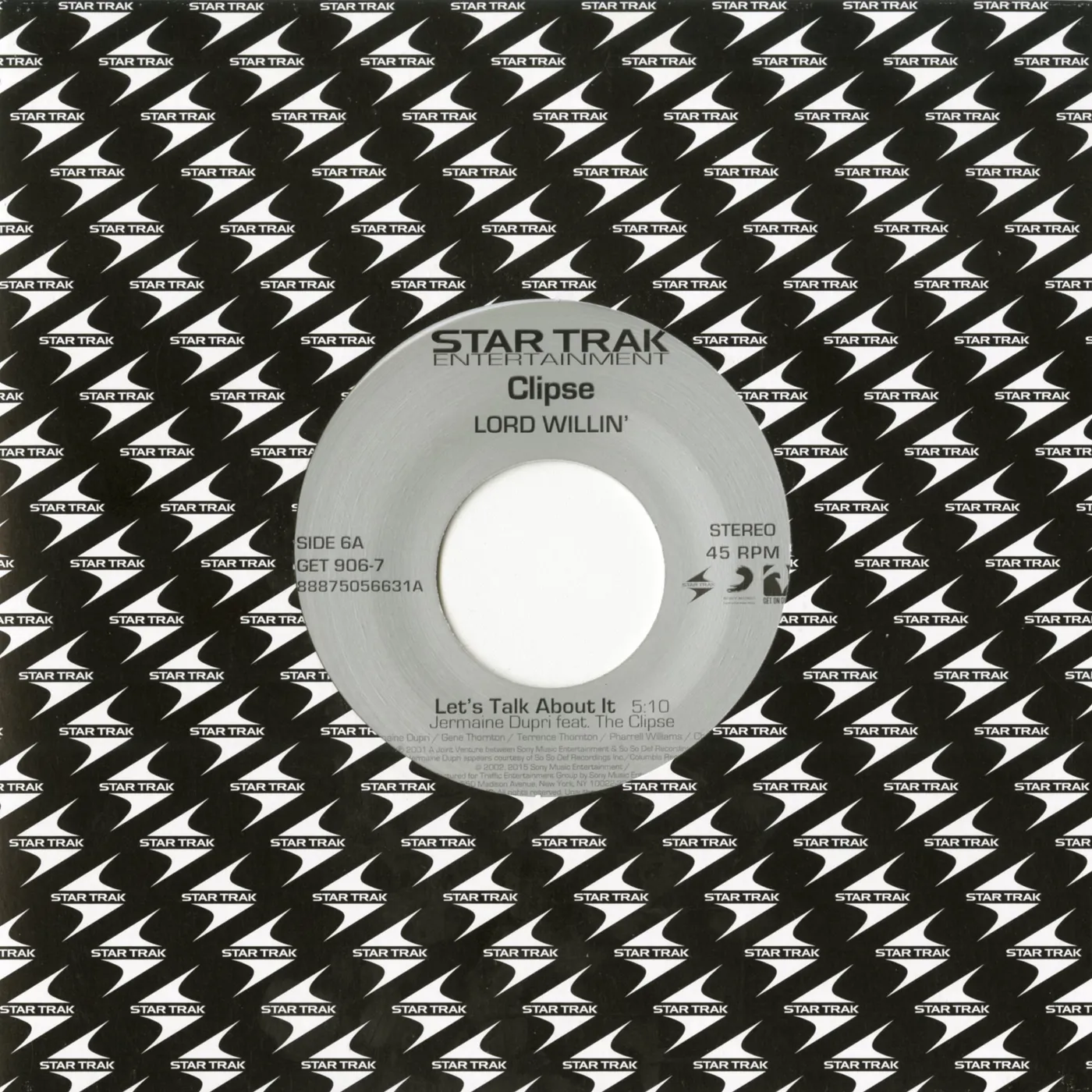 Clipse LET'S TALK ABOUT IT / GANGSTA LEAN Vinyl Record