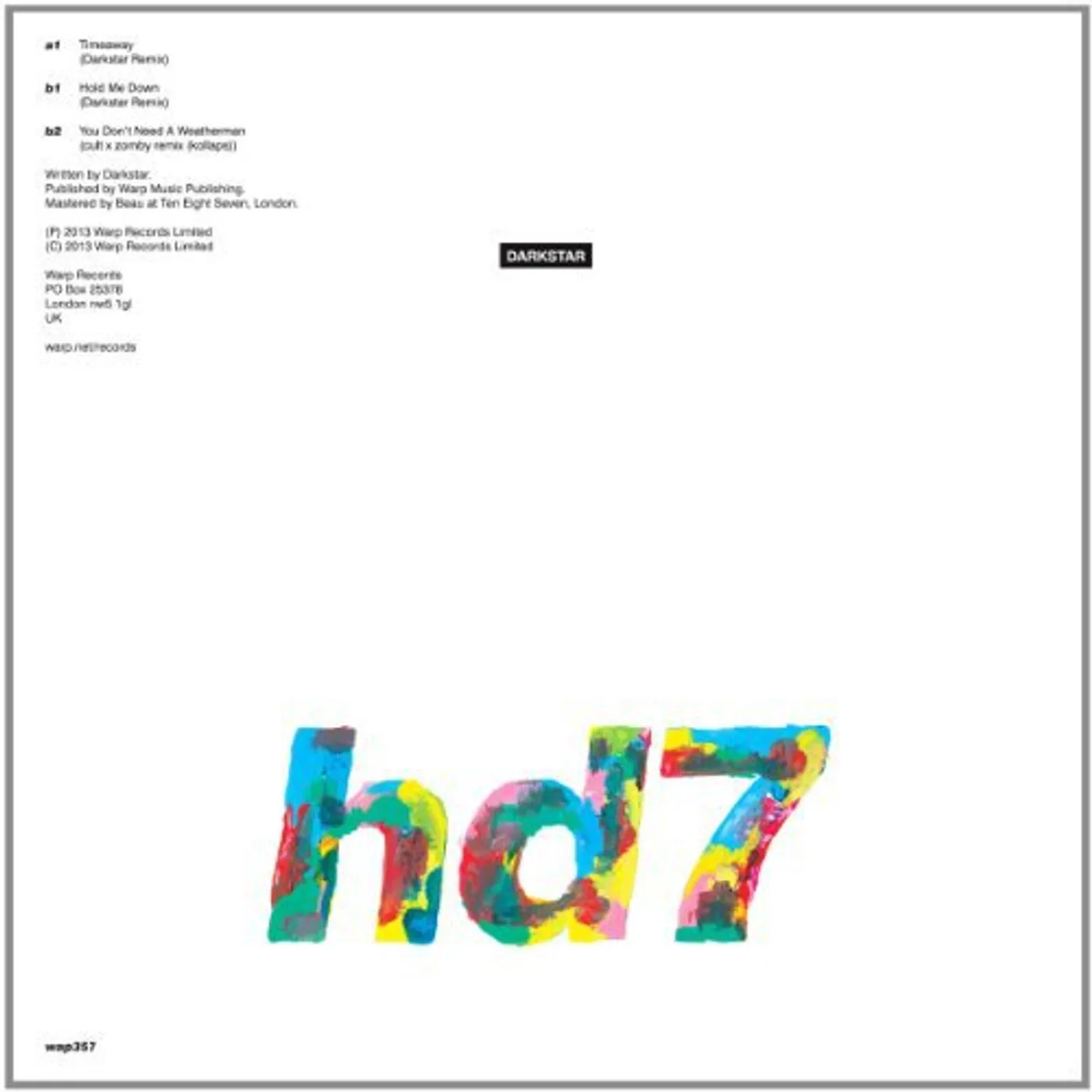 Darkstar Hd7 Vinyl Record