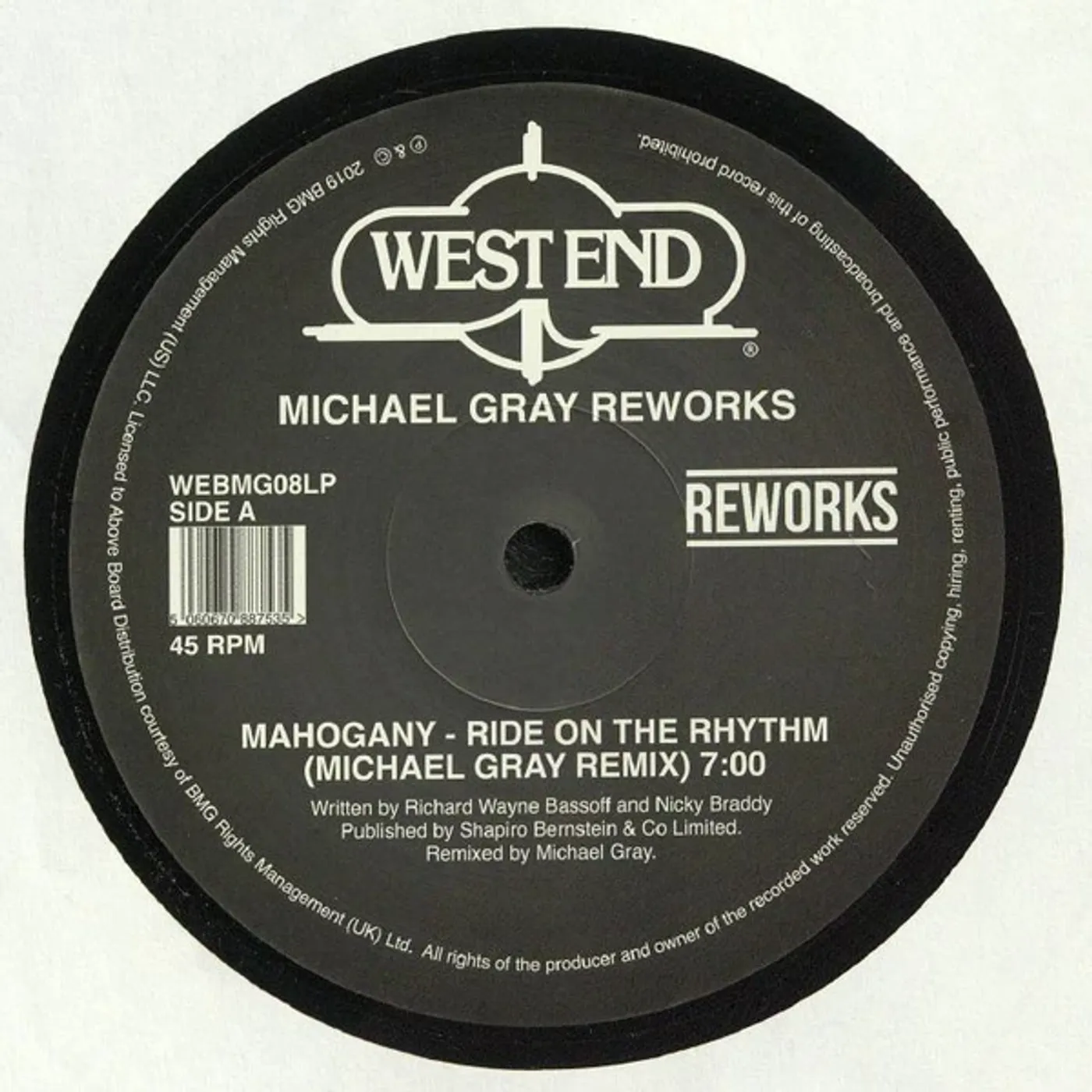Michael Gray WEST END REWORKS Vinyl Record