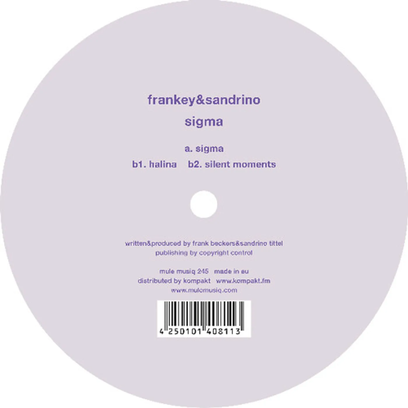 Frankey & Sandrino Sigma Vinyl Record