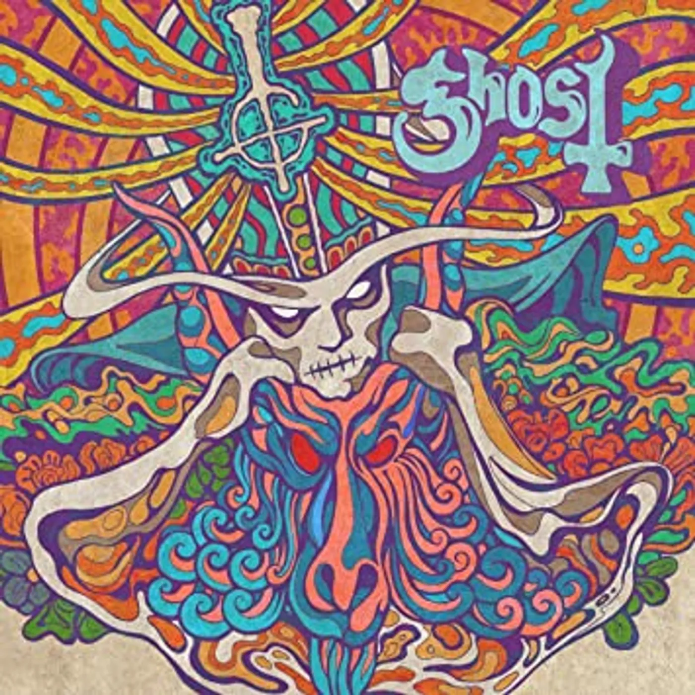Ghost KISS THE GO-GOAT / MARY ON A CROSS Vinyl Record