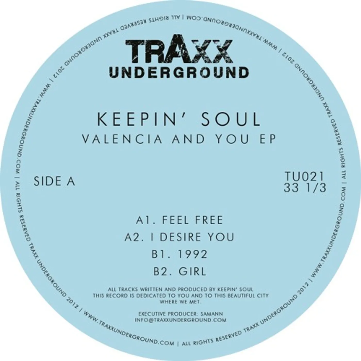 Keepin' Soul VALENCIA & YOU Vinyl Record