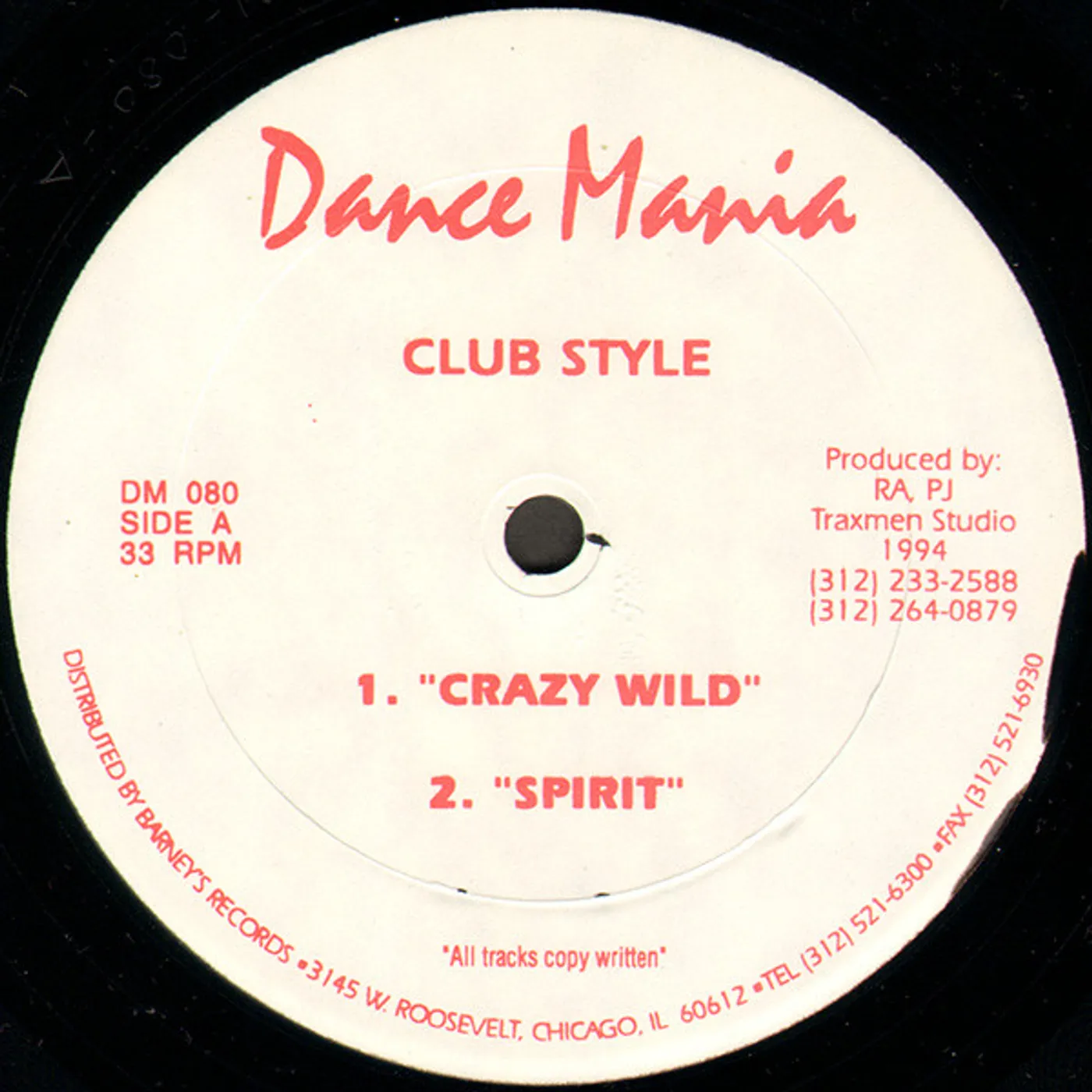 Club Style Crazy Wild Vinyl Record