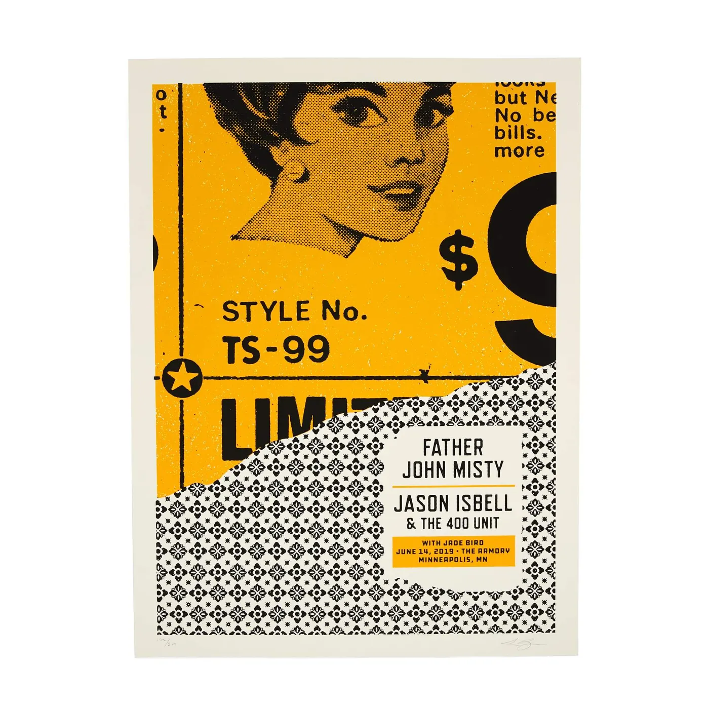 Father John Misty June 14, 2019 - The Armory / Minneapolis, MN - 18" x 24" Screen Printed Poster