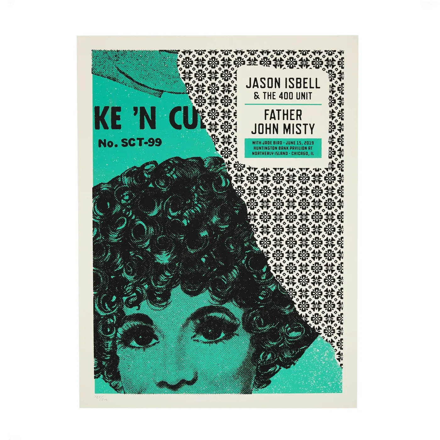 Father John Misty June 15, 2019 - Huntington Bank Pavilion at Northerly Island / Chicago, IL - 18" x 24" Screen Printed Poster