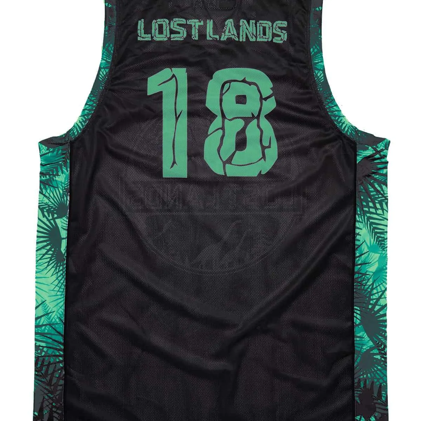 Excision Lost Lands 'Foliage' Basketball Jersey - Black/Green