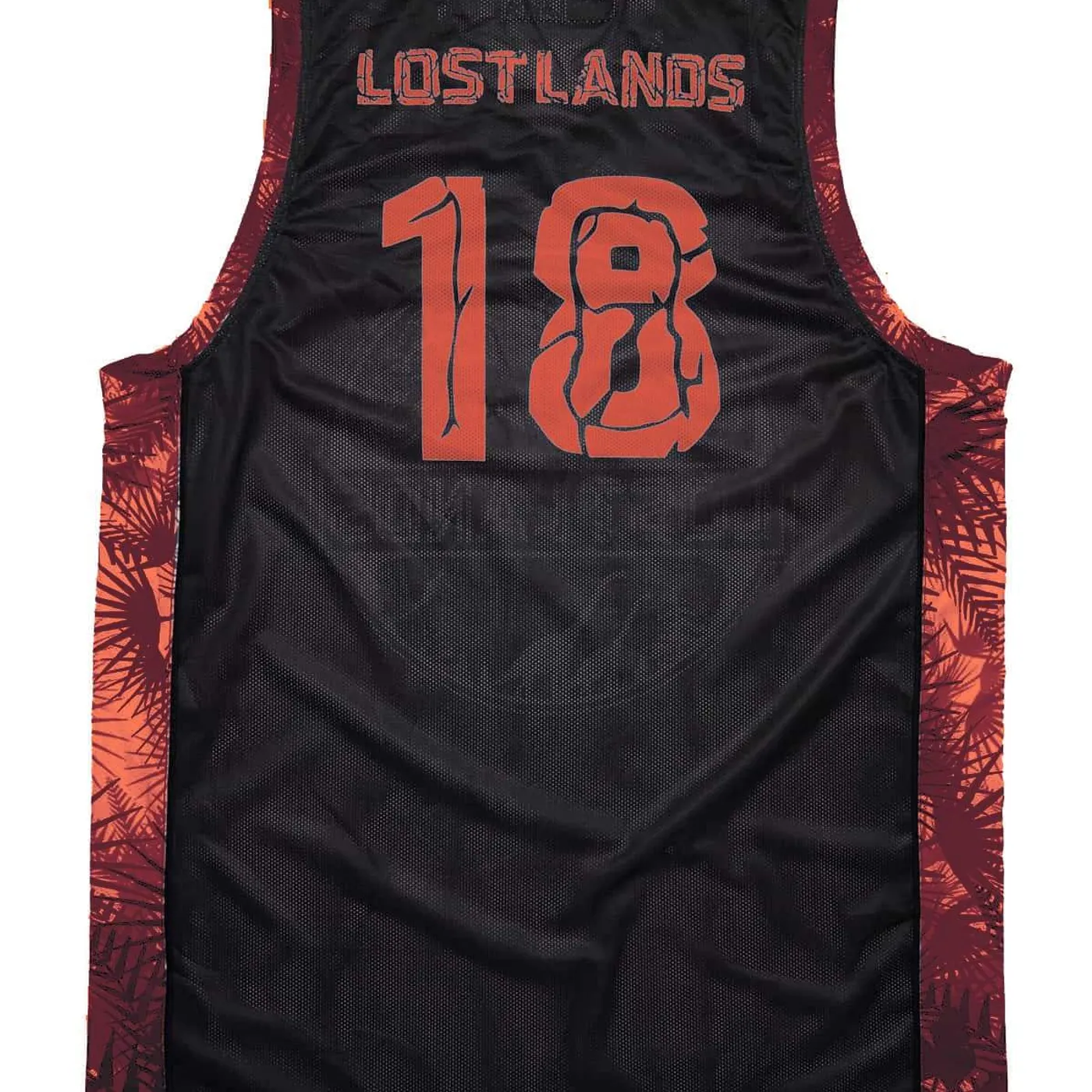 Excision Lost Lands 'Foliage' Basketball Jersey - Black/Red
