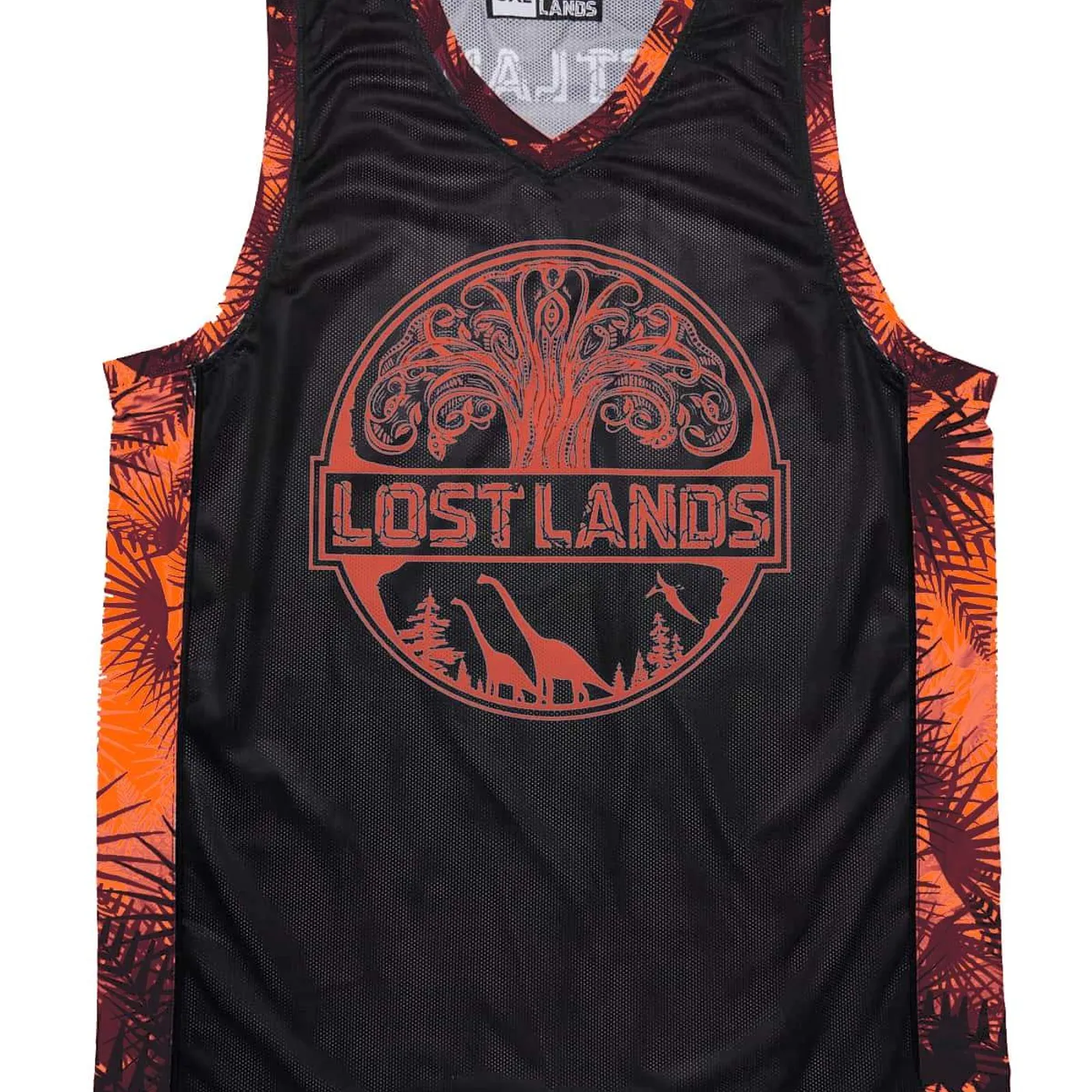 Excision Lost Lands 'Foliage' Basketball Jersey - Black/Red