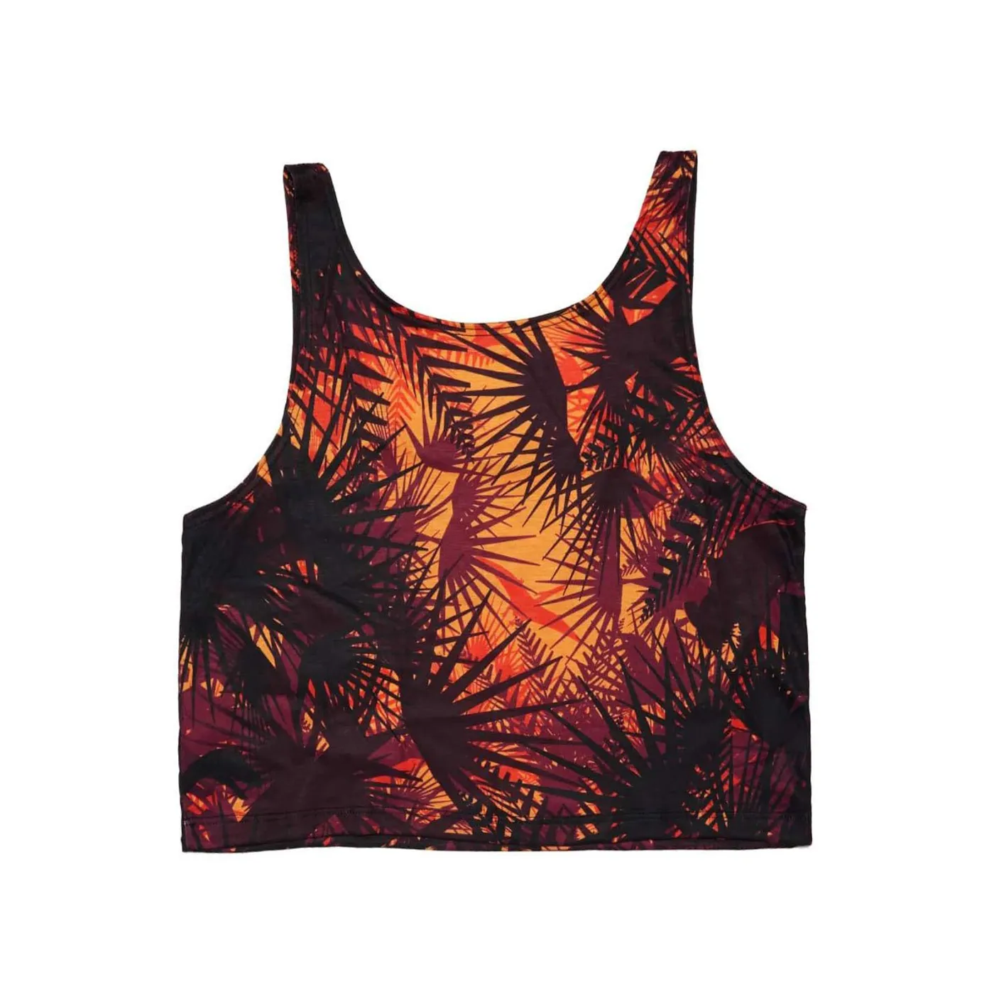 Excision Lost Lands 'Foliage' Women's Dye Sub Crop Top (Red)