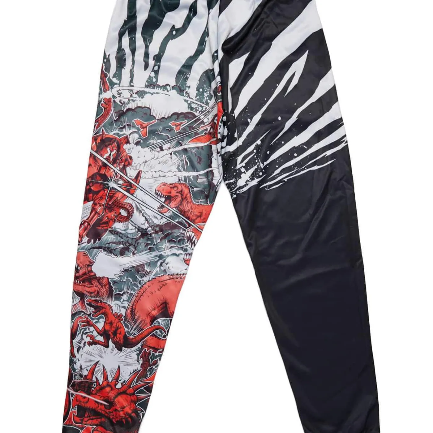 Excision 'Dino vs. Robot' Joggers - Red