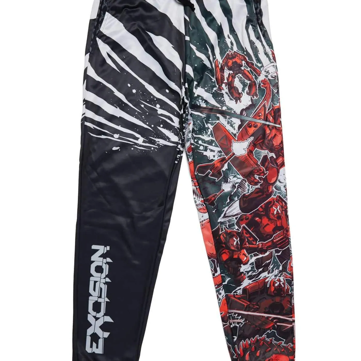 Excision 'Dino vs. Robot' Joggers - Red