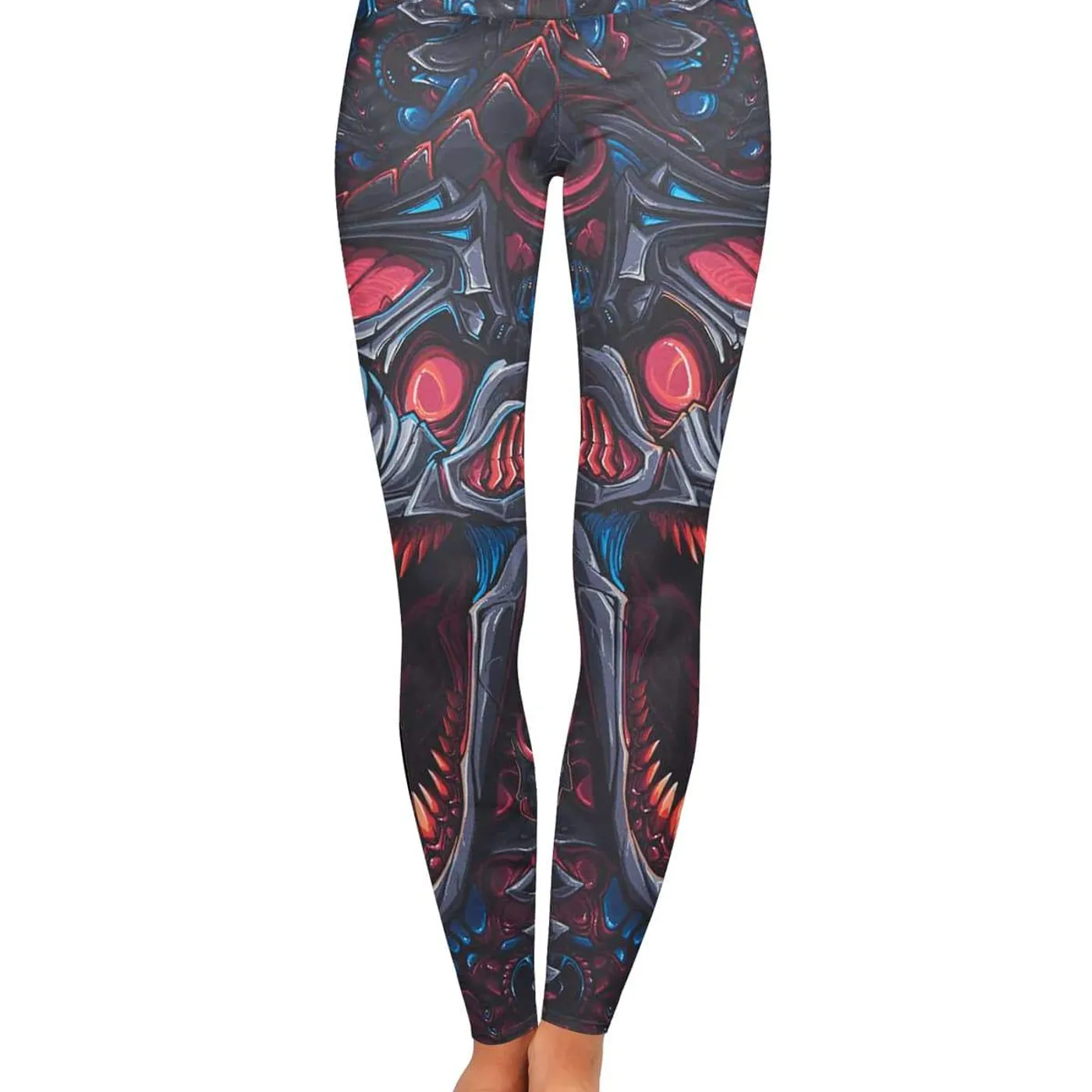 Excision 'Venom' Leggings - Blue Chrome