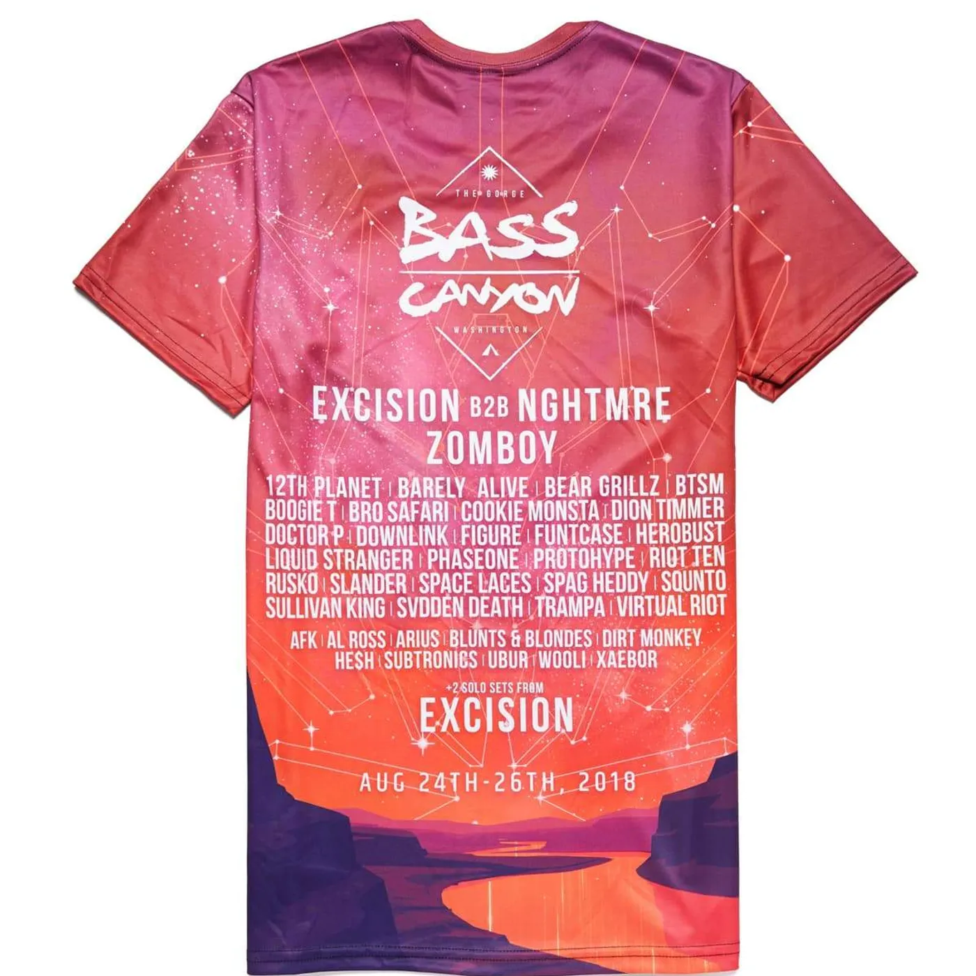 Excision Official Bass Canyon 2018 'Heatwave' Tee - Red