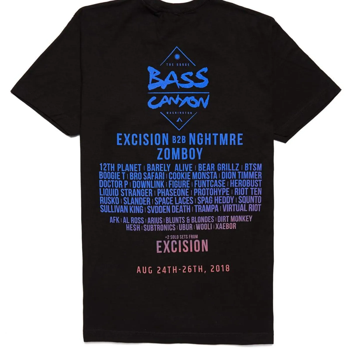 Excision Official Bass Canyon 2018 T-Shirt - Black