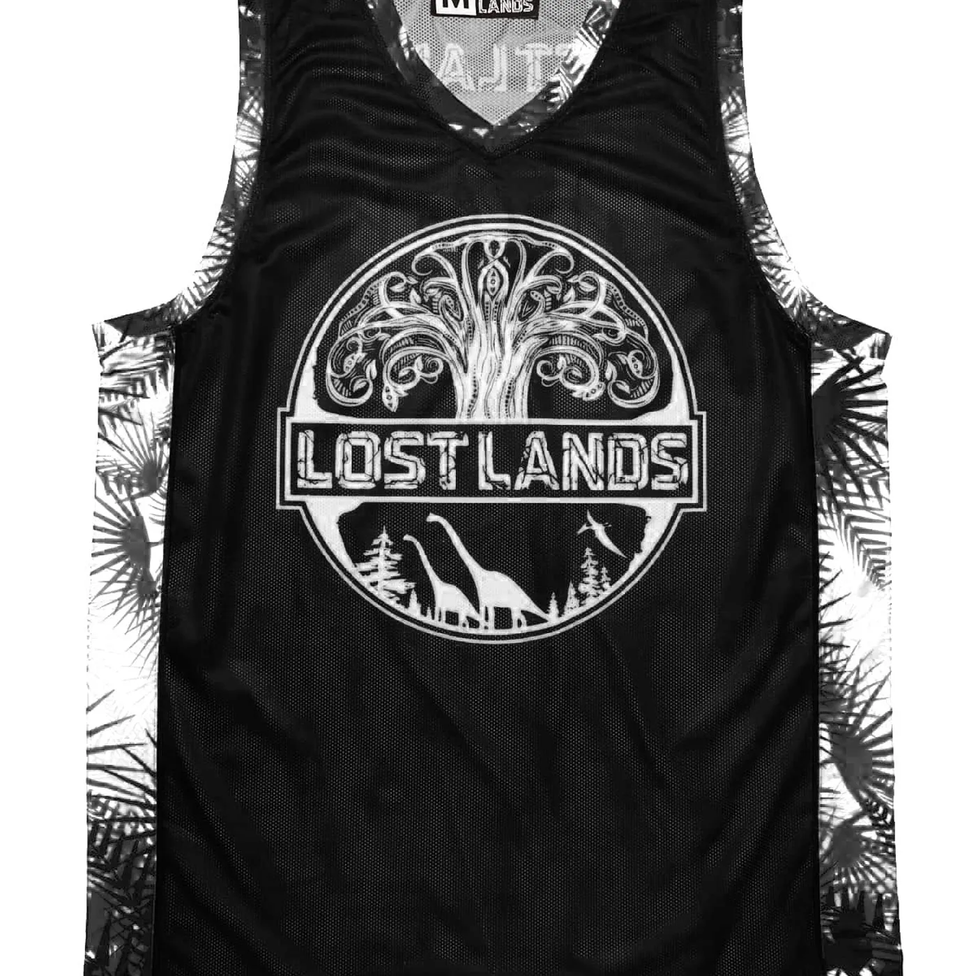 Excision Lost Lands 'Foliage' Basketball Jersey - Black/White